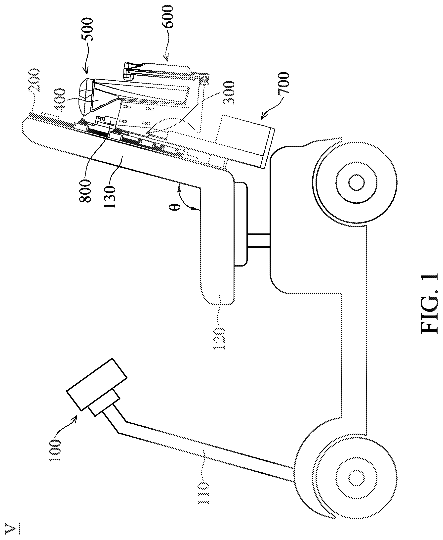 Patent US12090100 — Telehealth movable vehicle — Figure 1