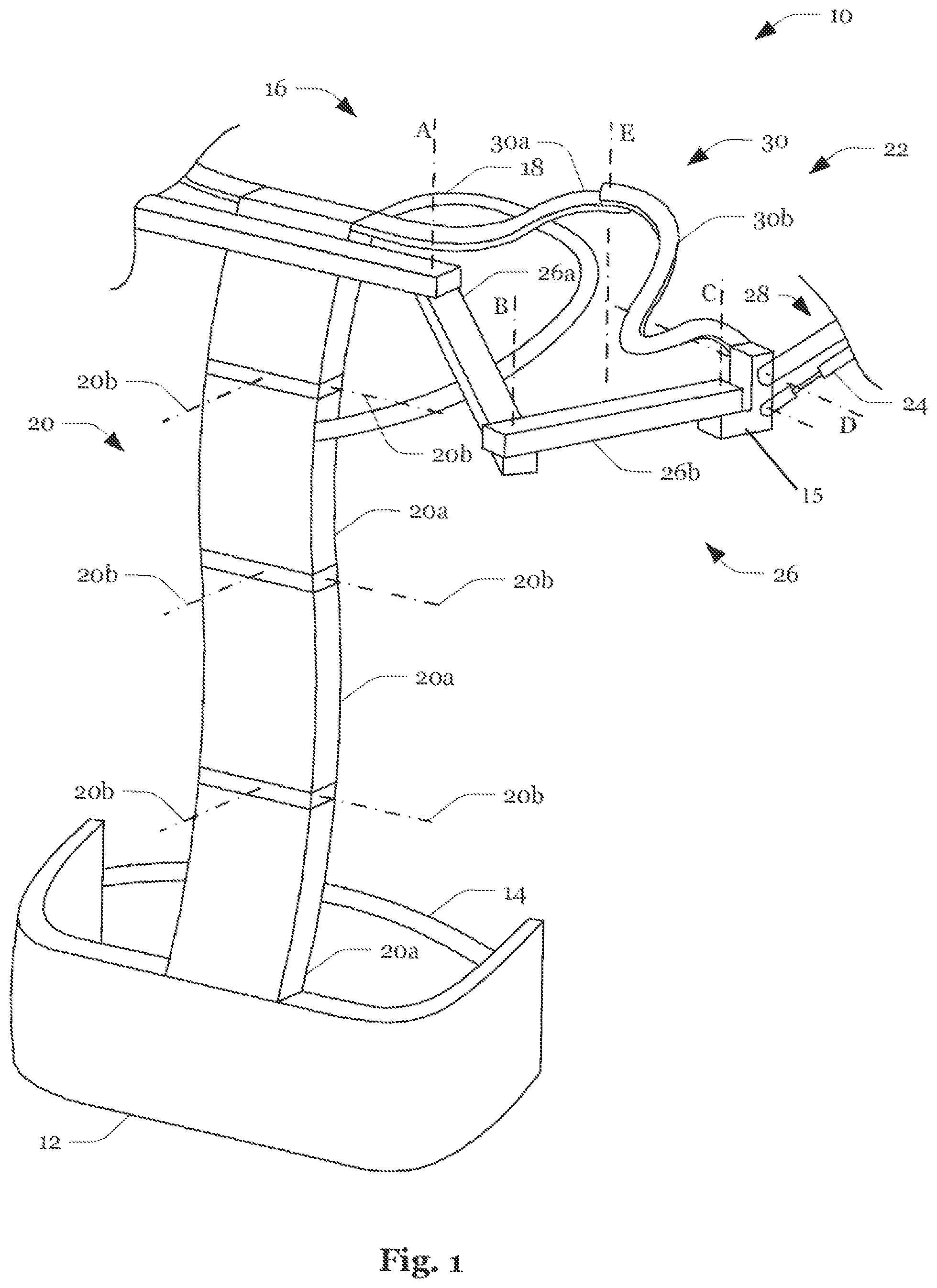 Patent US12090106 Figure 1 – System and method for the reduction of forces acting on an arm of a human
