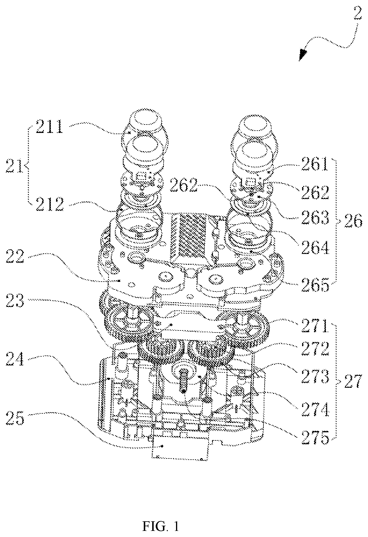 Patent US12090108 — Massage roller and conductive structure thereof — Figure 1