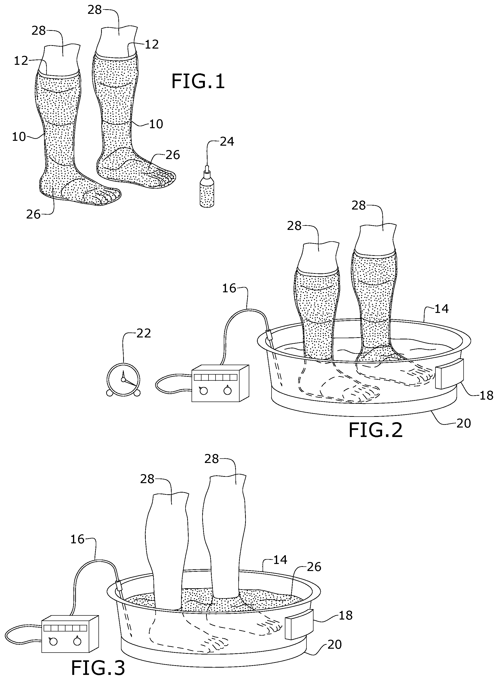 Patent US12090117 Figure 1 – Method of administering nanoparticles through feet