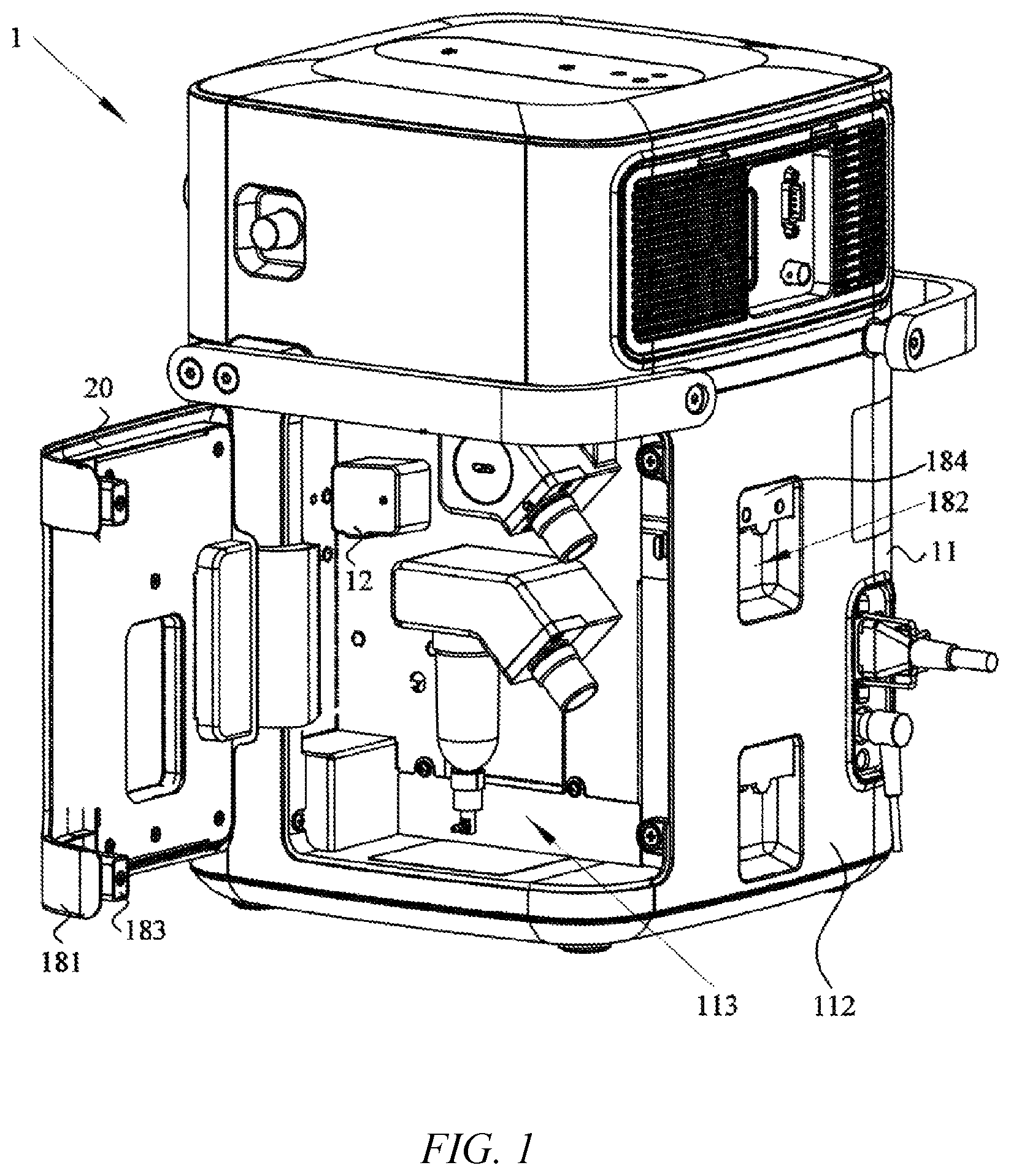 Patent US12090277 Figure 1 – Ventilation apparatus