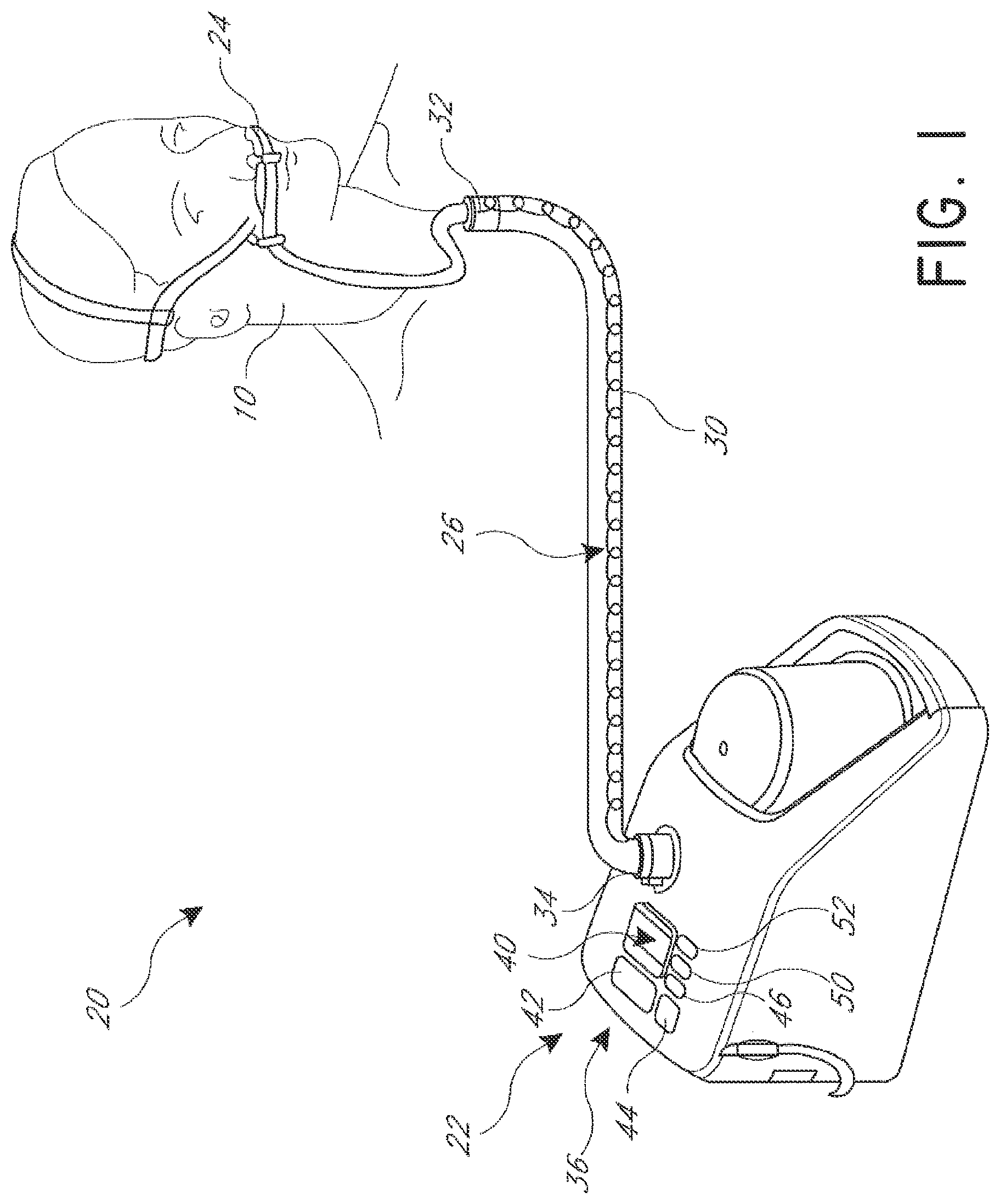 Patent US12090278 — Breathing assistance apparatus user interface — Figure 1