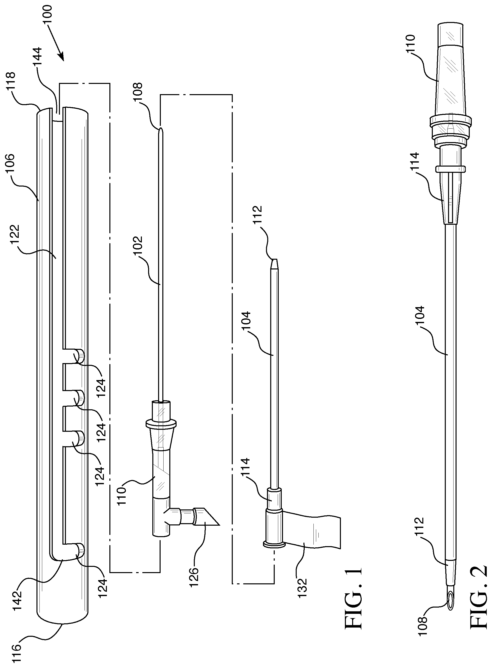 Patent US12090289 — Portable needle assembly with adjustable length needle — Figure 1
