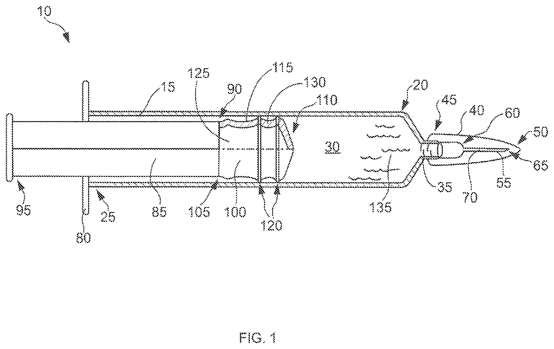 Patent US12090305 — Medical delivery device with laminated stopper — Figure 1
