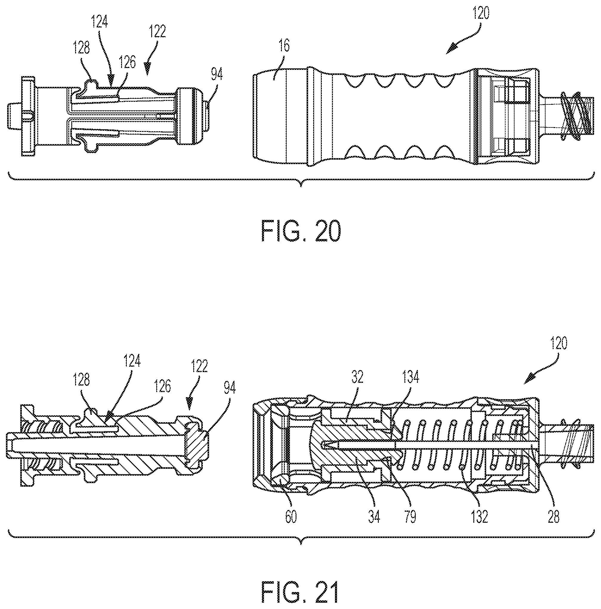 Patent US12090308 Figure 8 – Syringe adapter with lock mechanism