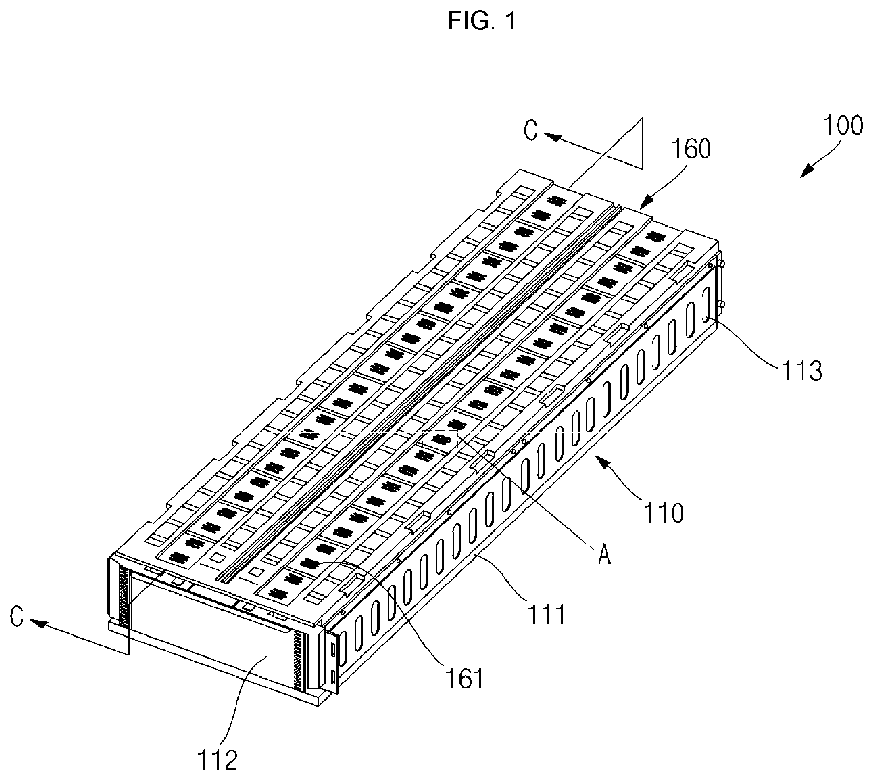 Patent US12090354 Figure 1 – Energy storage module