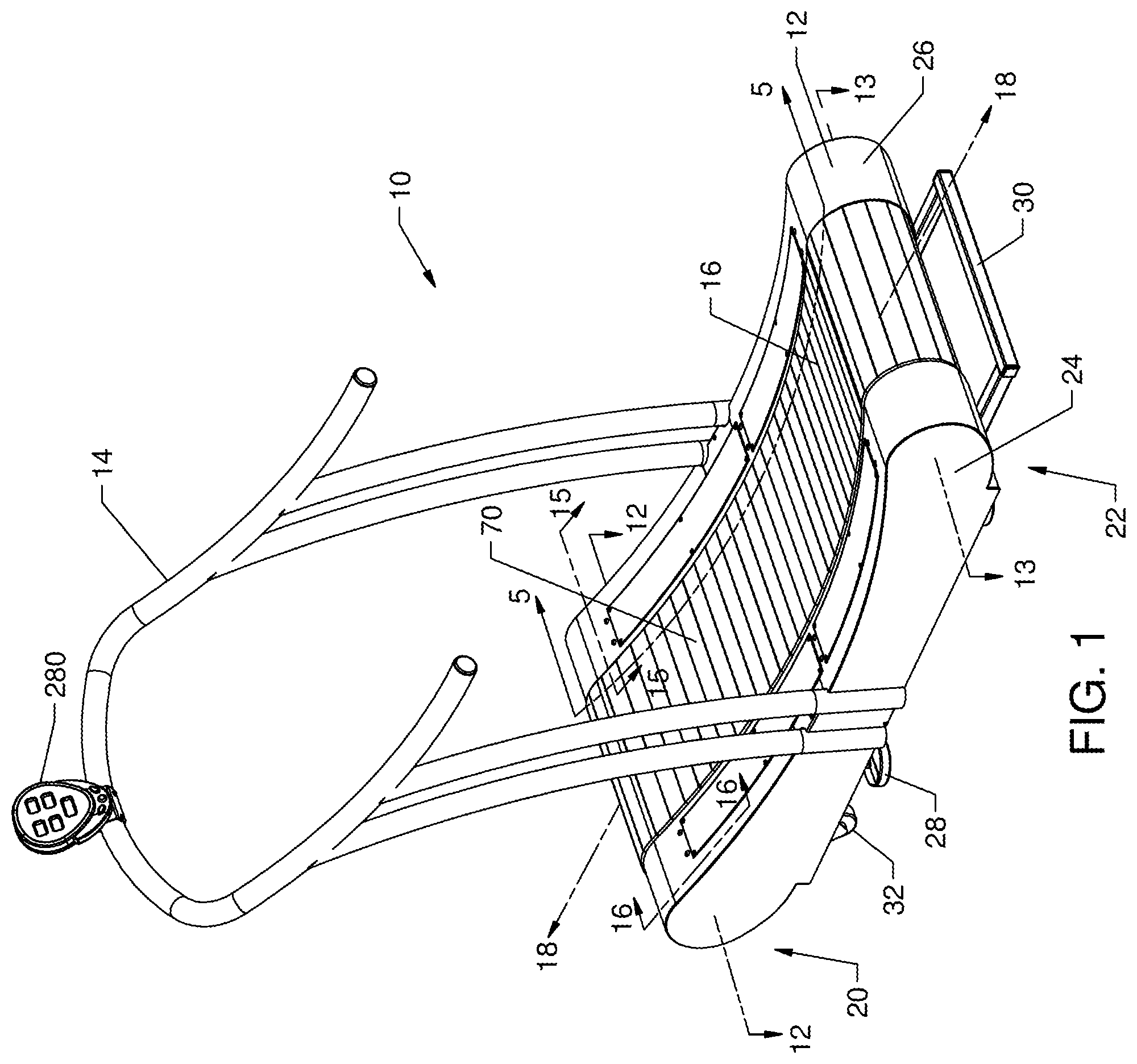 Patent US12090356 — Manually powered treadmill — Figure 1