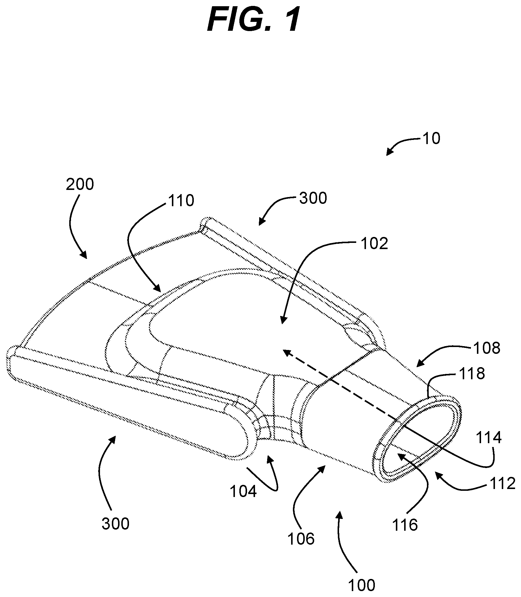 Patent US12090366 Figure 1 – Closed-toe swim fin