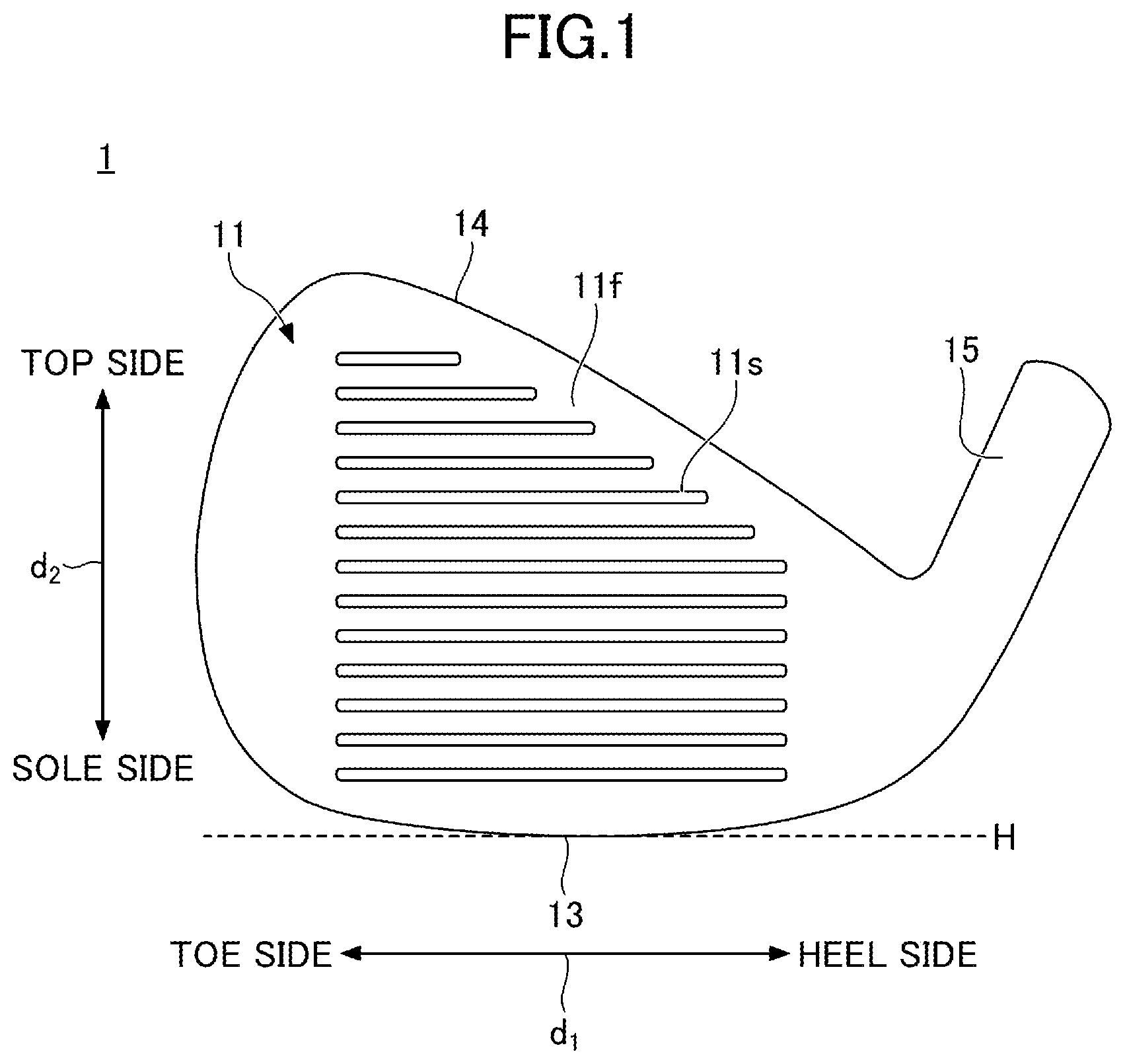 Patent US12090374 — Golf club head — Figure 1