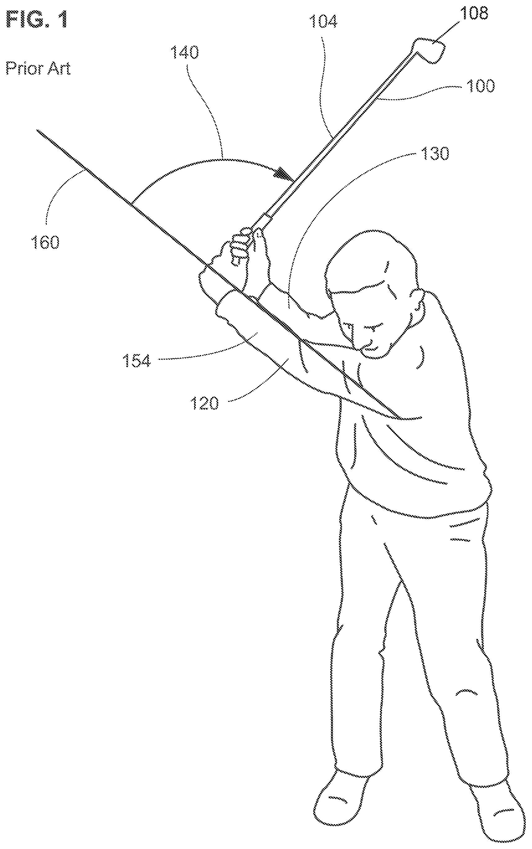 Patent US12090382 — Training device to enhance swing lag — Figure 1