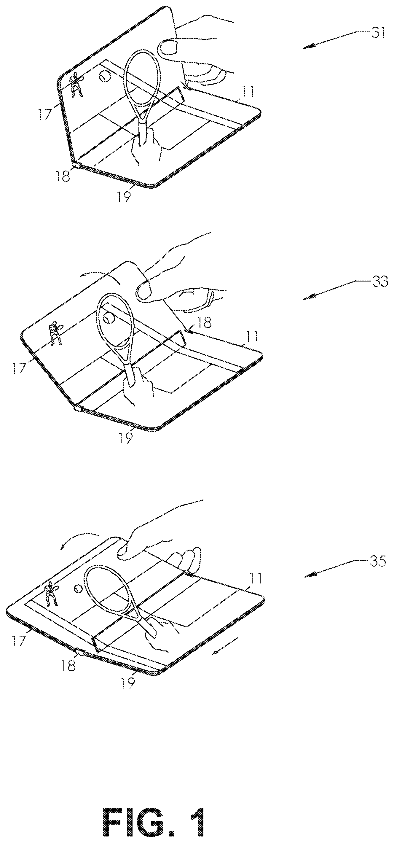 Patent US12090390 — Gaming motion control interface using foldable device mechanics — Figure 1