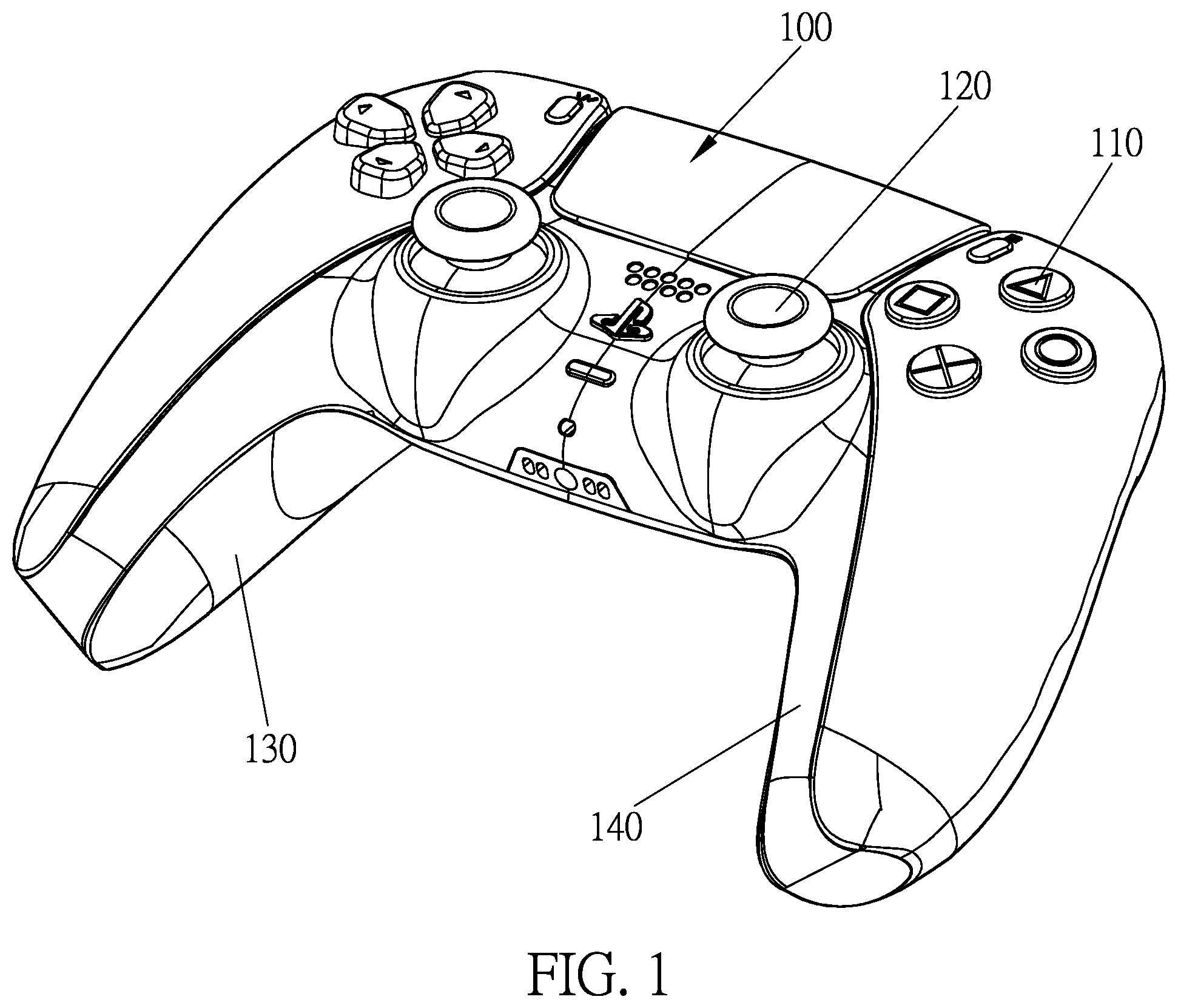 Patent US12090393 — Gamepad auxiliary device — Figure 1