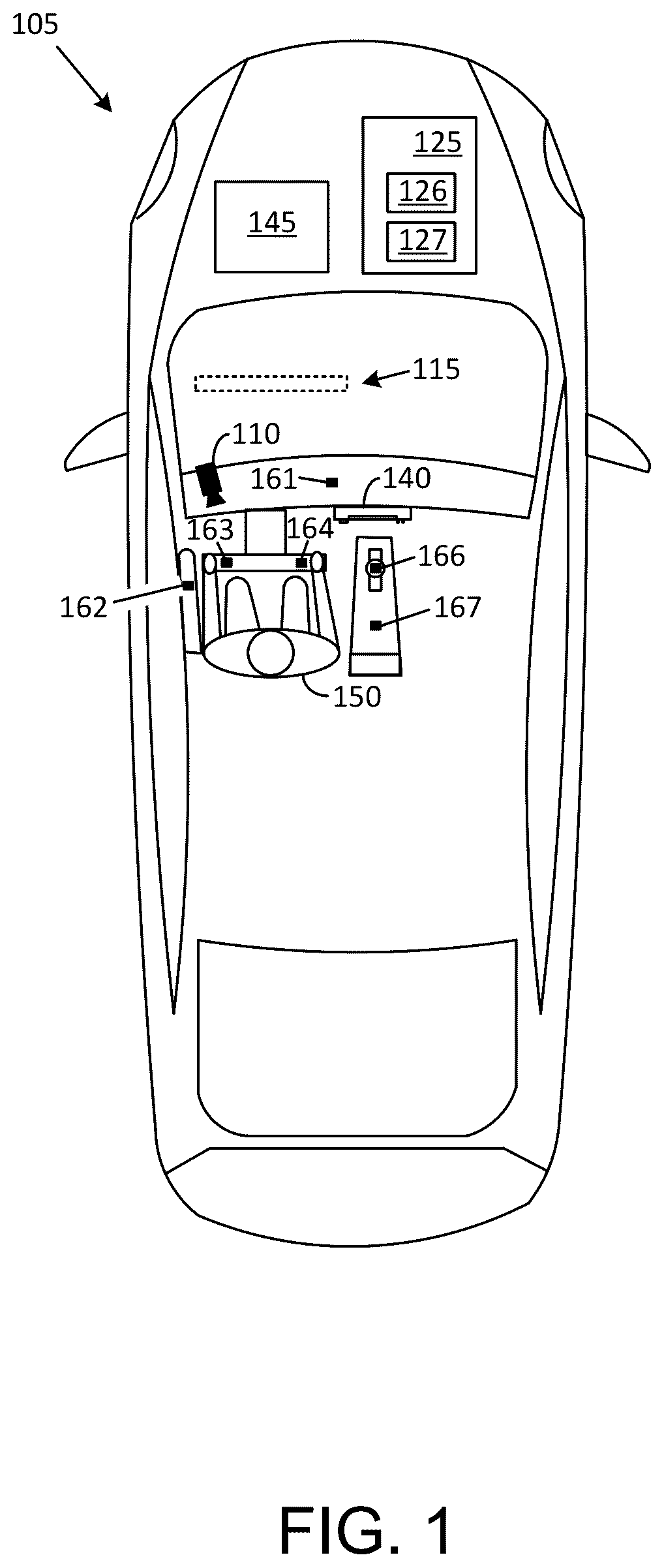 Patent US12090398 — Systems and methods to entertain an occupant of a vehicle — Figure 1