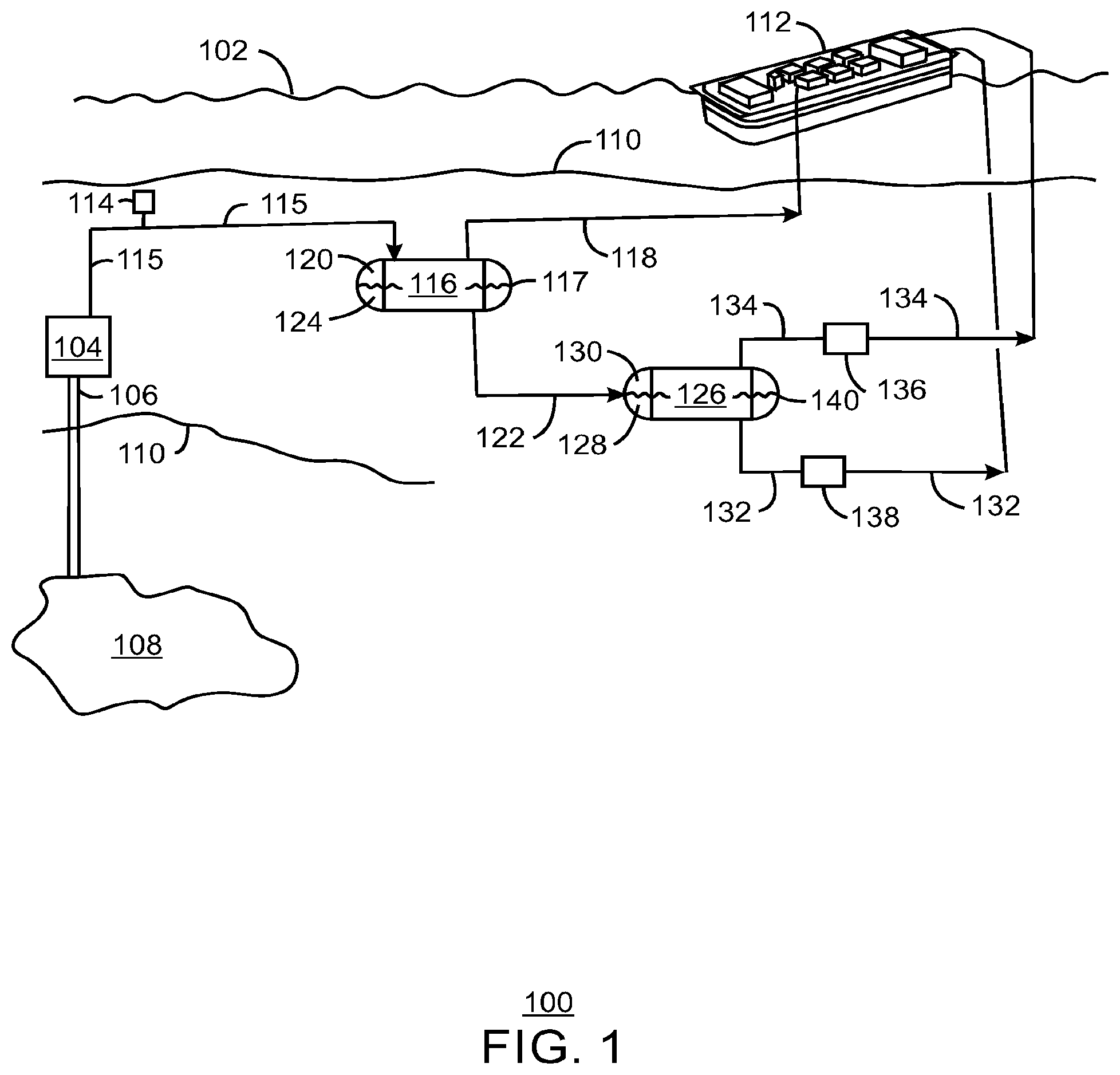 Patent US12090421 — Multiphase separation system — Figure 1