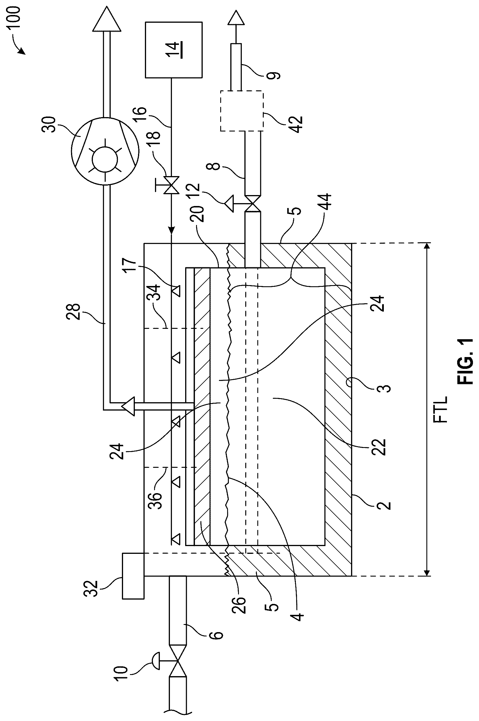 Patent US12090428 — Systems and processes employing wet/dry suction filter — Figure 1