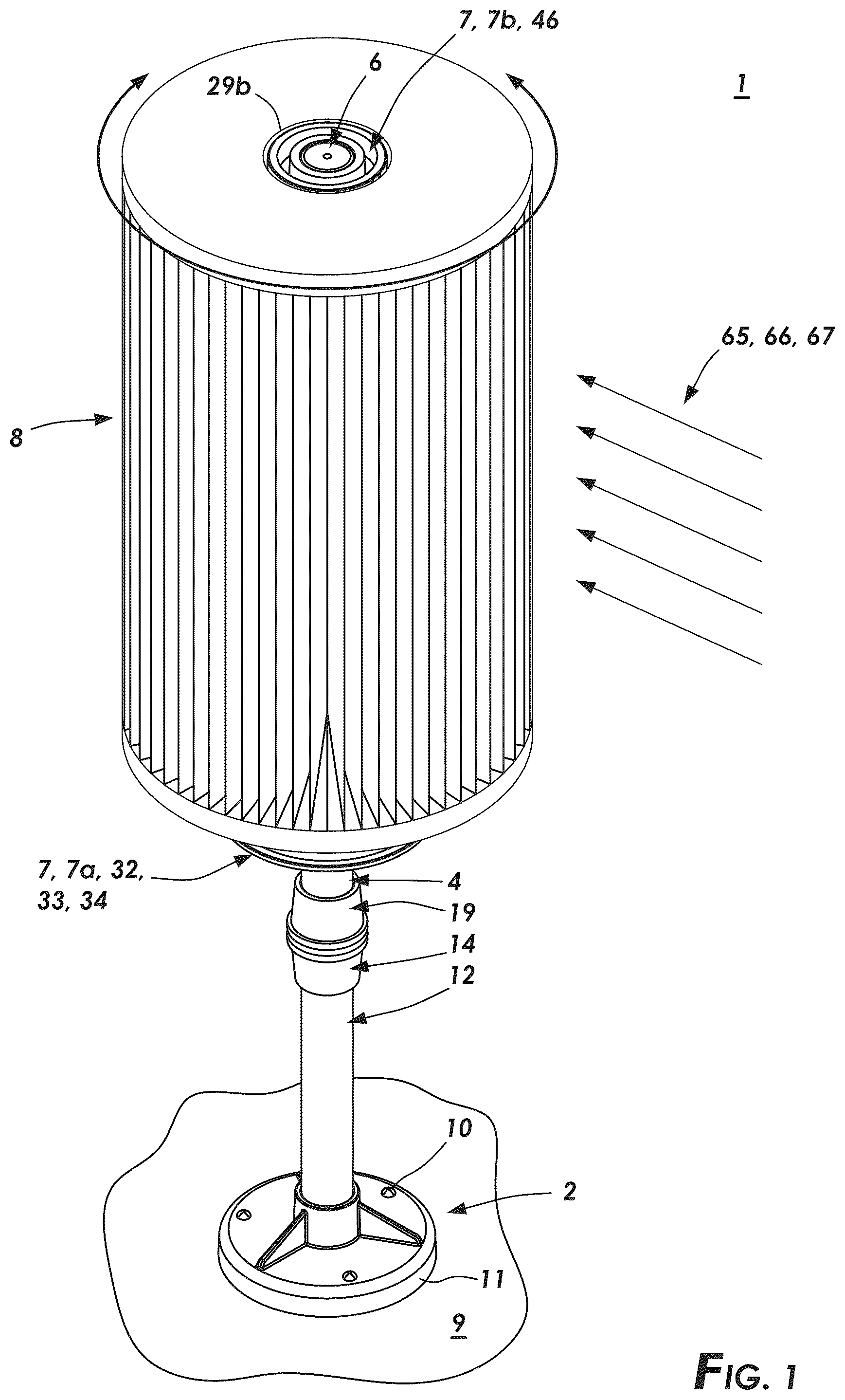 Patent US12090433 — Filter cleaning system — Figure 1