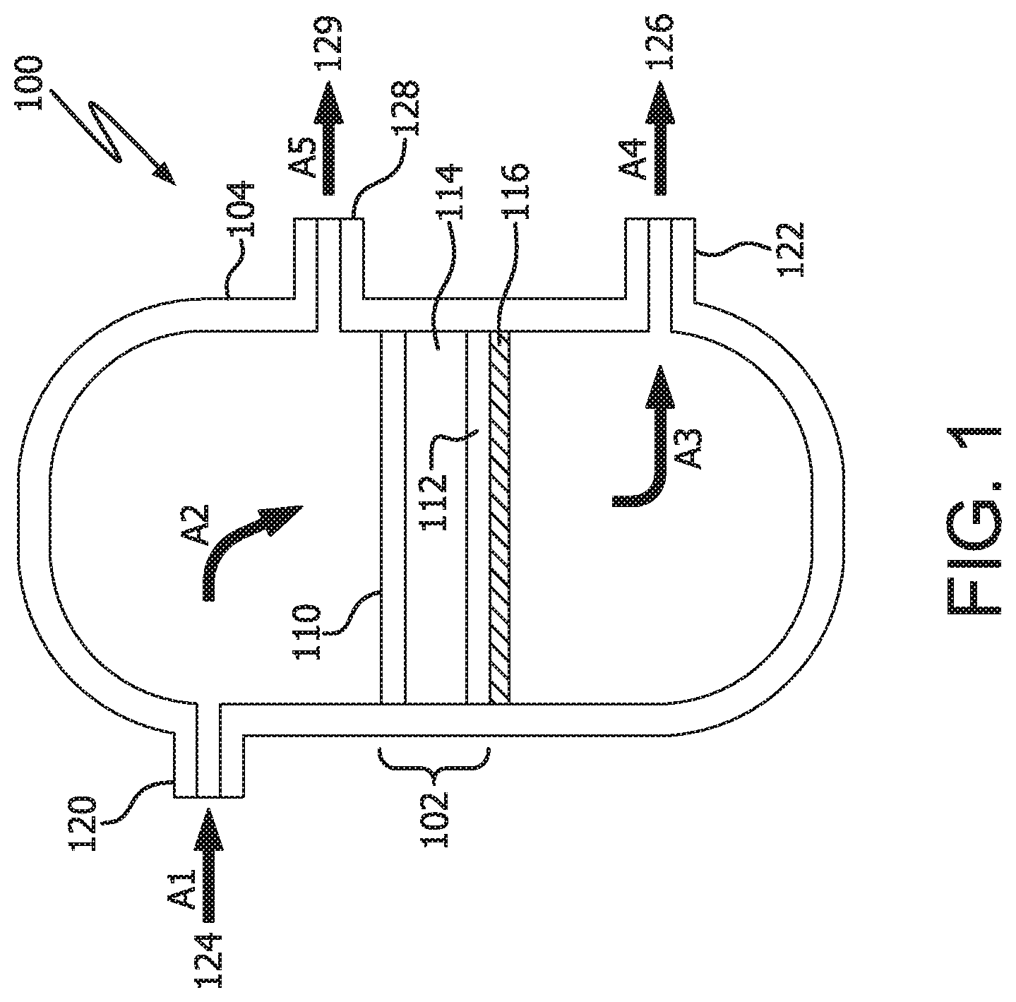 Patent US12090449 — High flow liquid filtration device including a porous polyparaxylylene membrane or a porous polyparaxylylene/polytetrafluoroethylene composite membrane — Figure 1