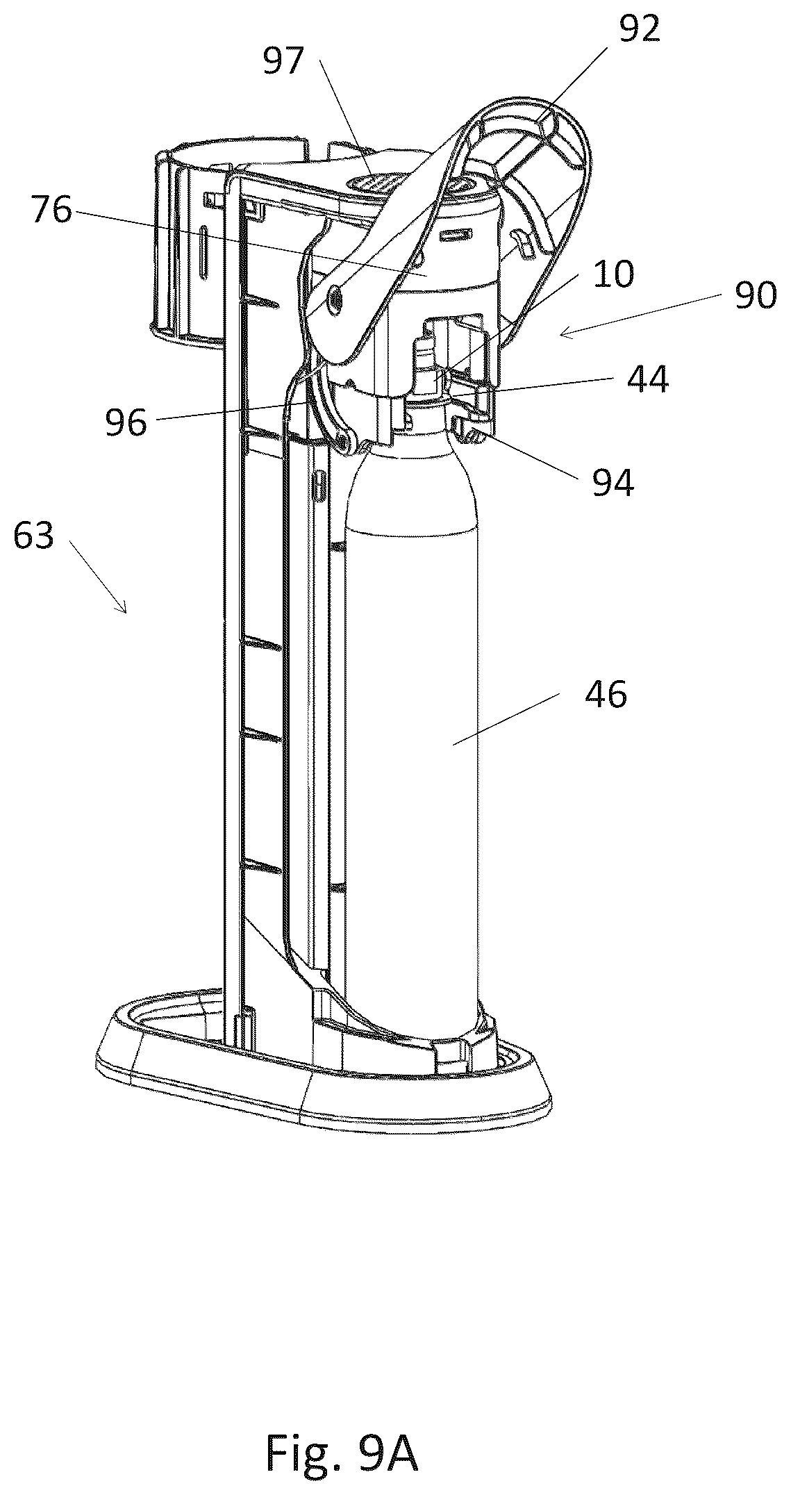 Patent US12090451 Figure 20 – Carbonation machine and a gas canister for a carbonation machine