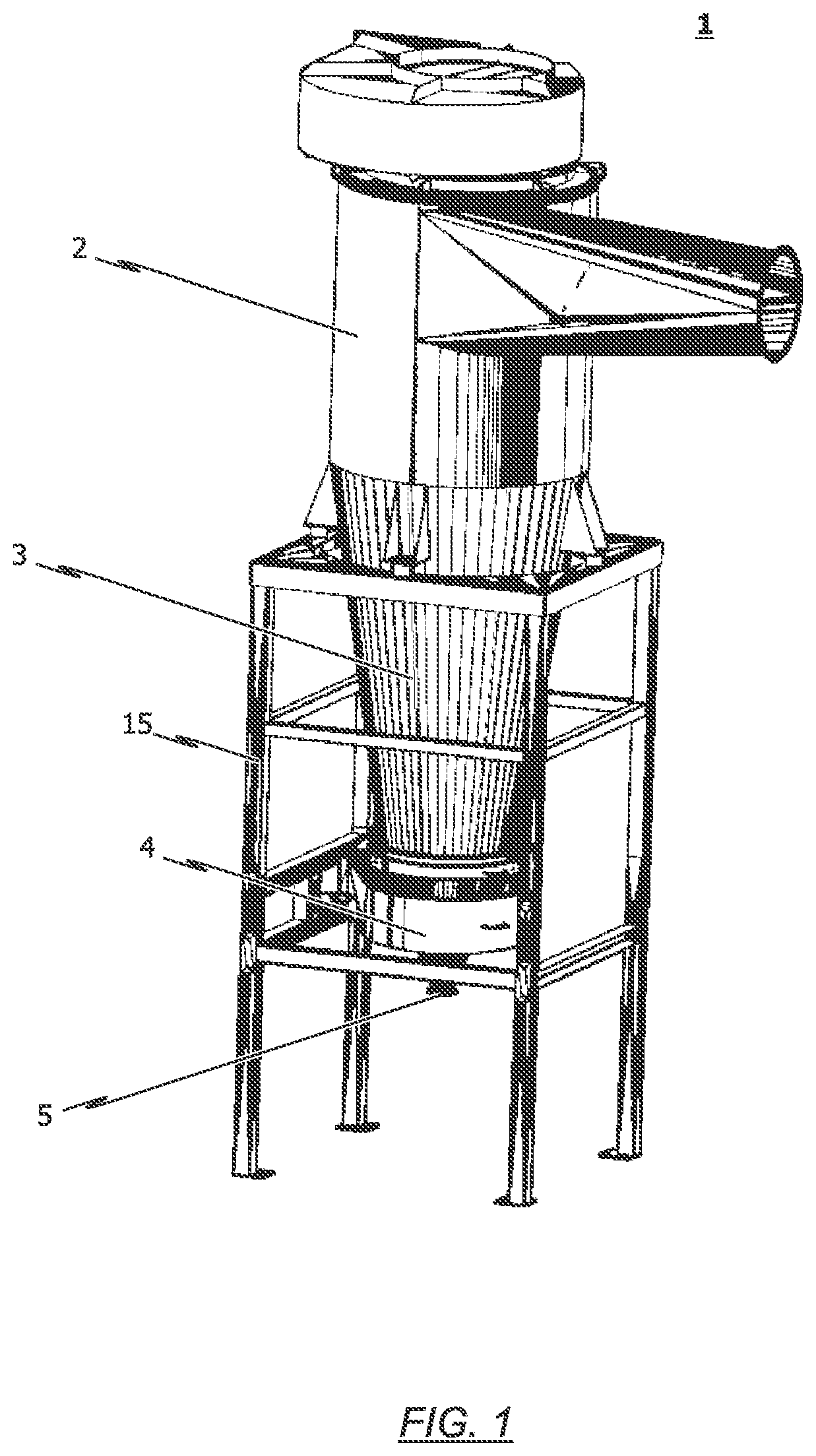 Patent US12090494 — Cyclone separator particularly for a powder recovery device of a powder coating system — Figure 1