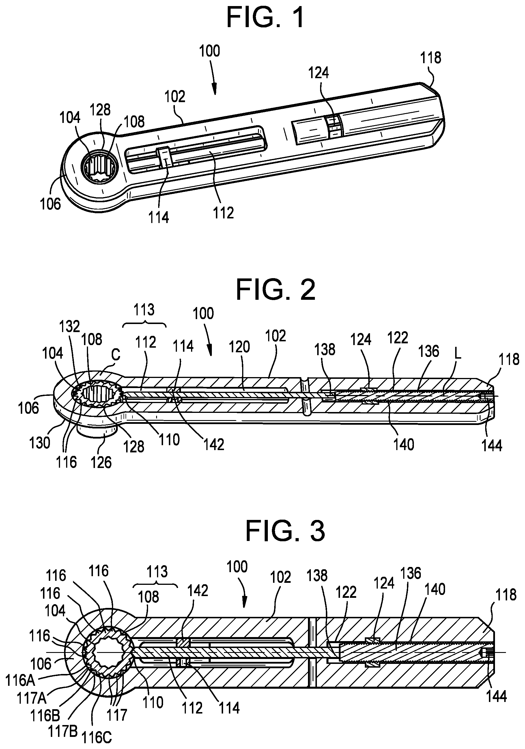Patent US12090609 — Torque wrench mechanism — Figure 1