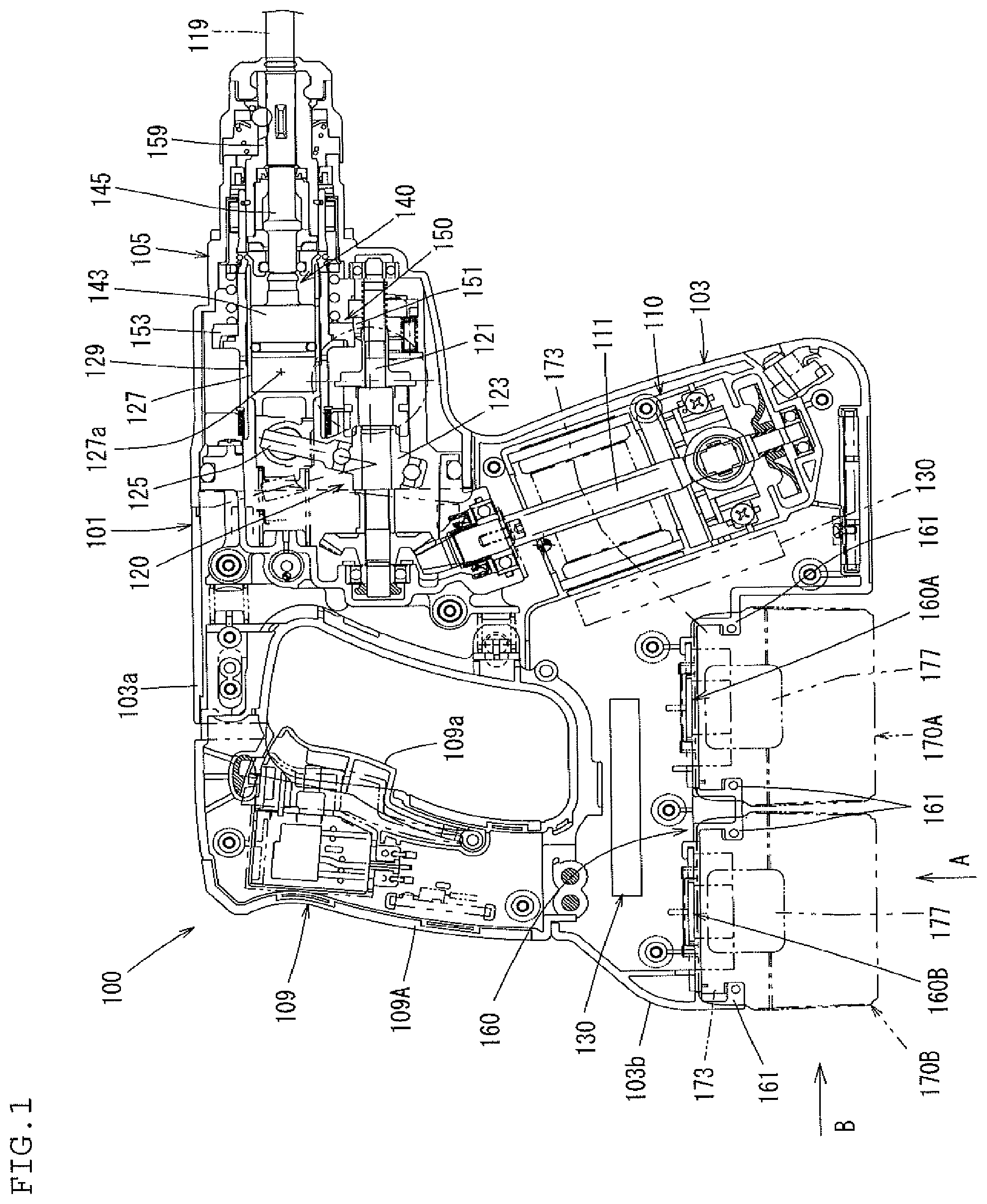 Patent US12090617 — Power tool — Figure 1