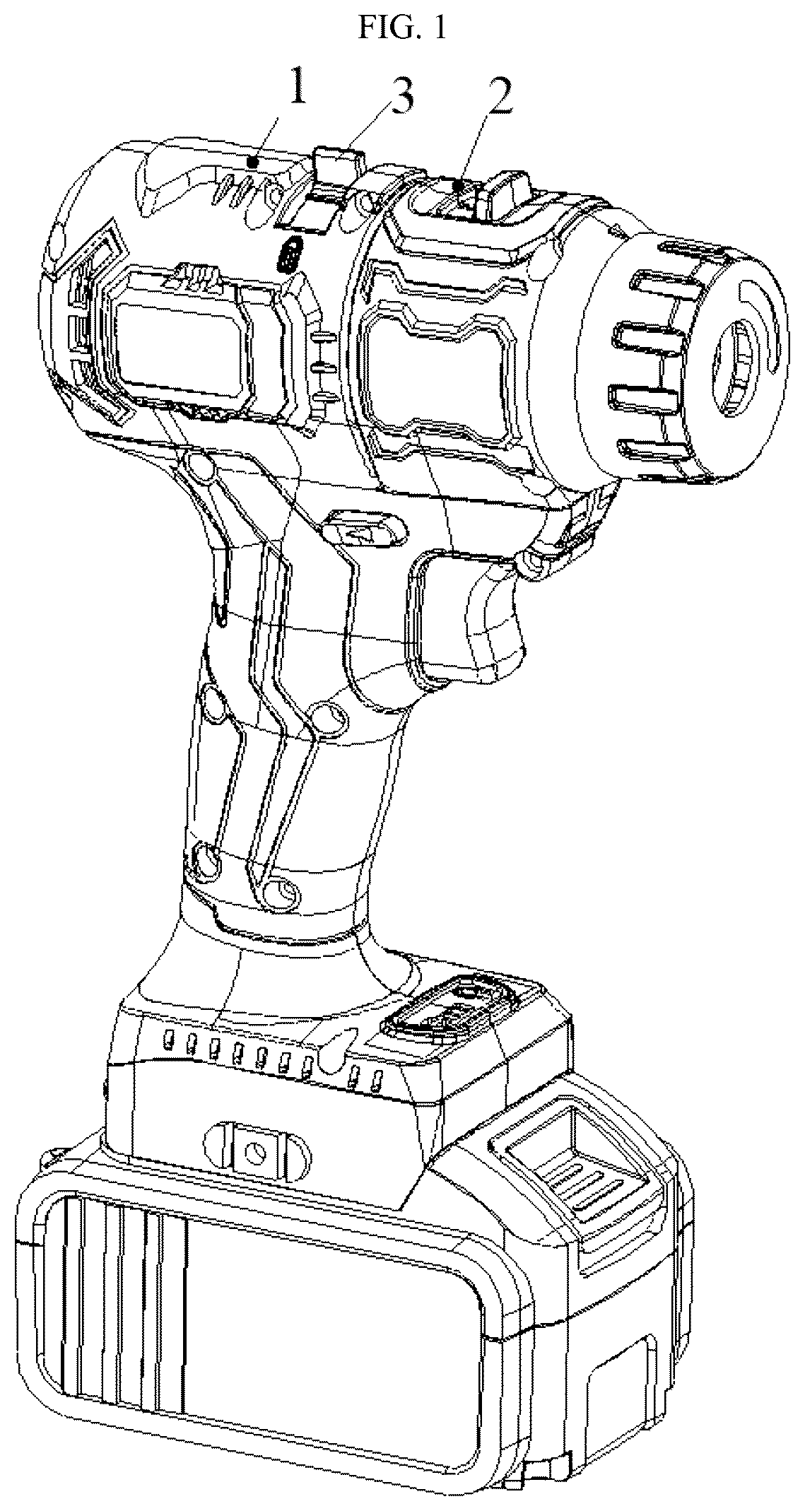 Patent US12090621 — Electric tool featuring quick assembly and assembly locking — Figure 1