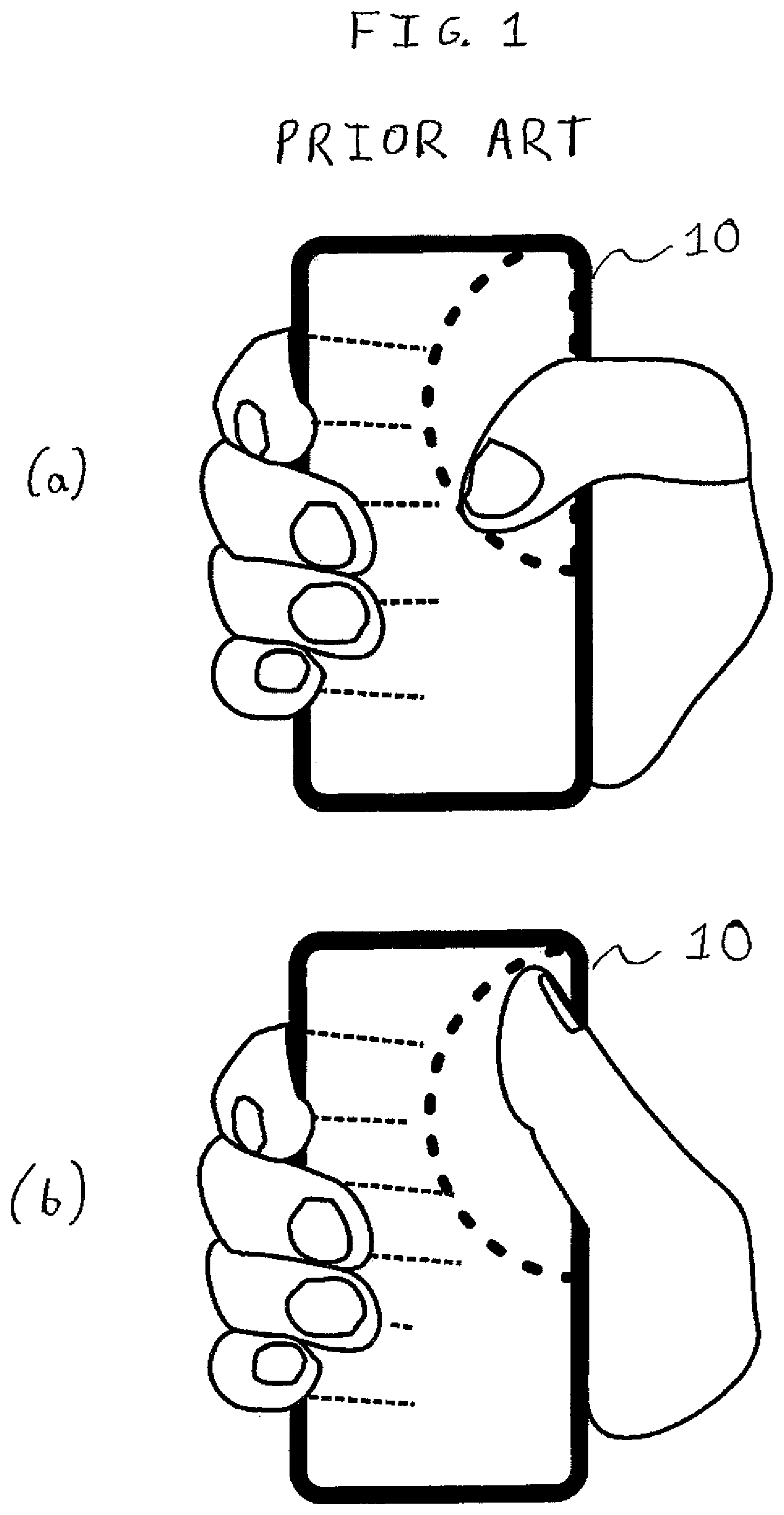 Patent US12090623 — Compacting grip for handheld devices — Figure 1