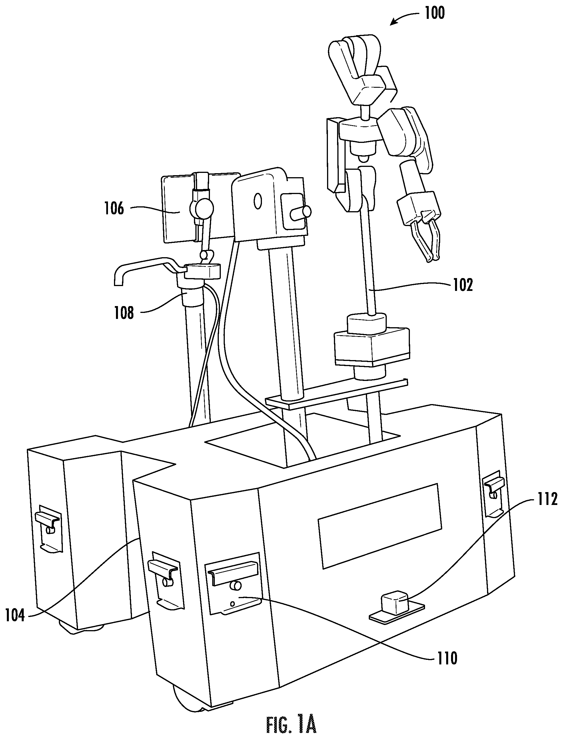 Patent US12090629 Figure 1 – Adaptive robotic nursing assistant