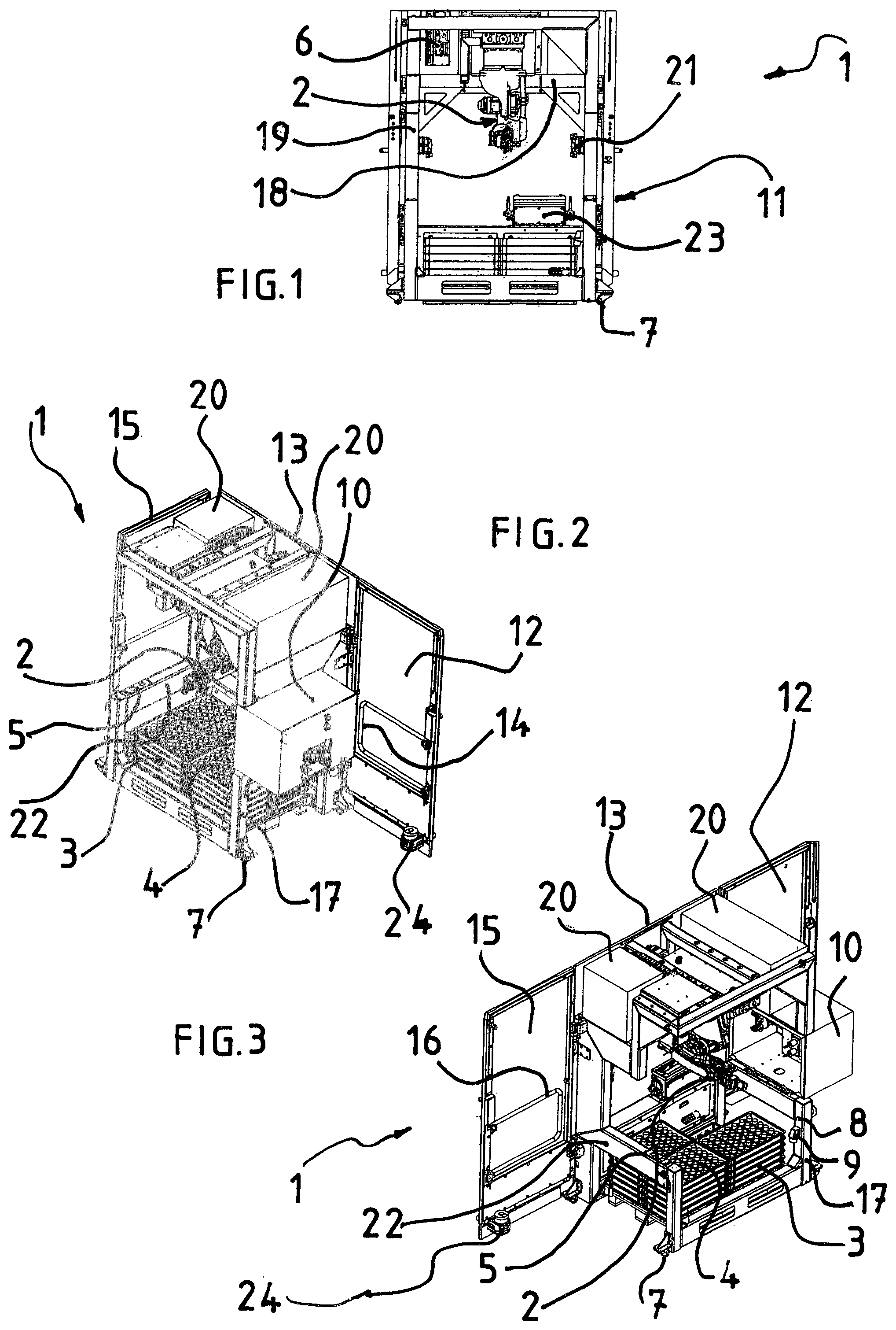 Patent US12090634 — Robot cell for machine tool or assembly machine — Figure 1