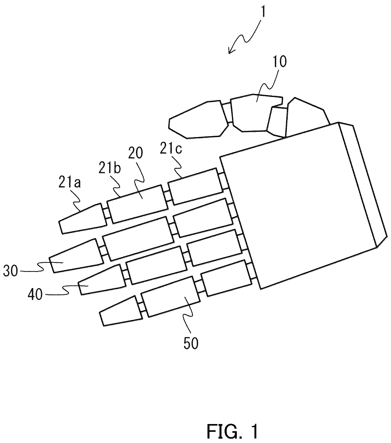 Patent US12090636 — Robot hand device — Figure 1