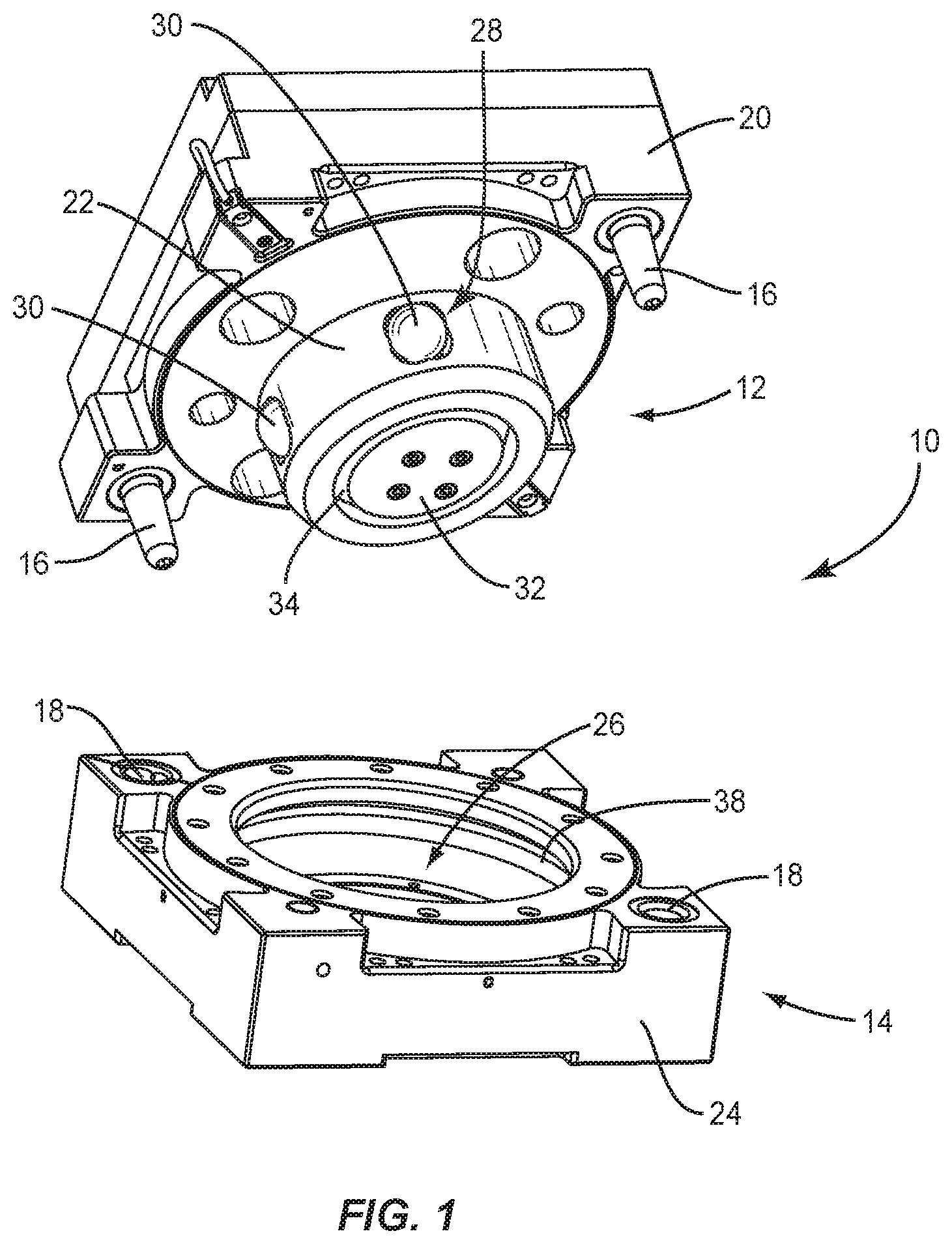 Patent US12090638 — Robotic tool changer having debris passages for channeling debris from the ball-locking mechanism — Figure 1