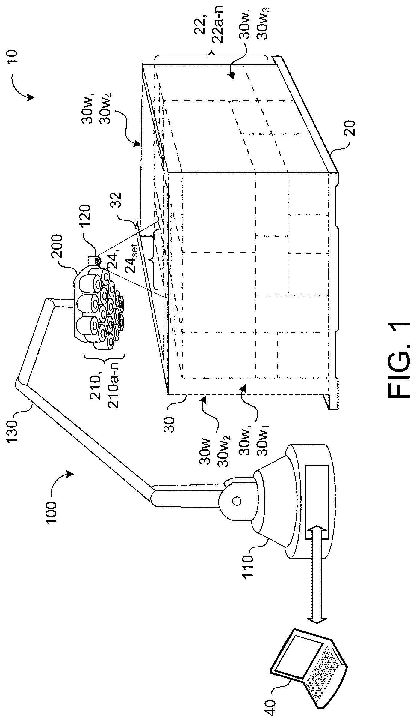 Patent US12090656 — Manipulating boxes using a zoned gripper — Figure 1