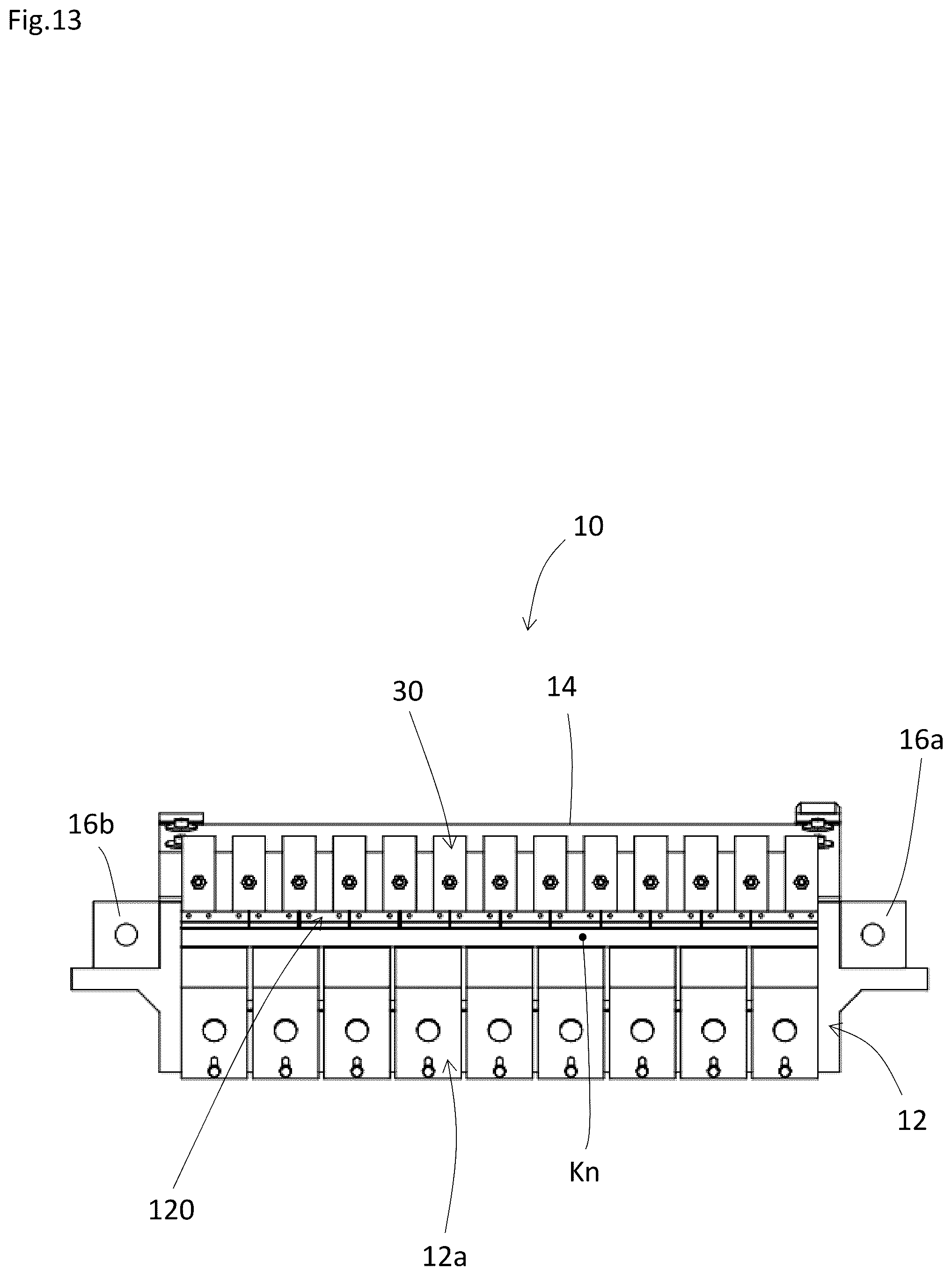 Patent US12090681 Figure 13 – Knife carriage, a rotary veneer lathe having the same, and a veneer slicer having the same