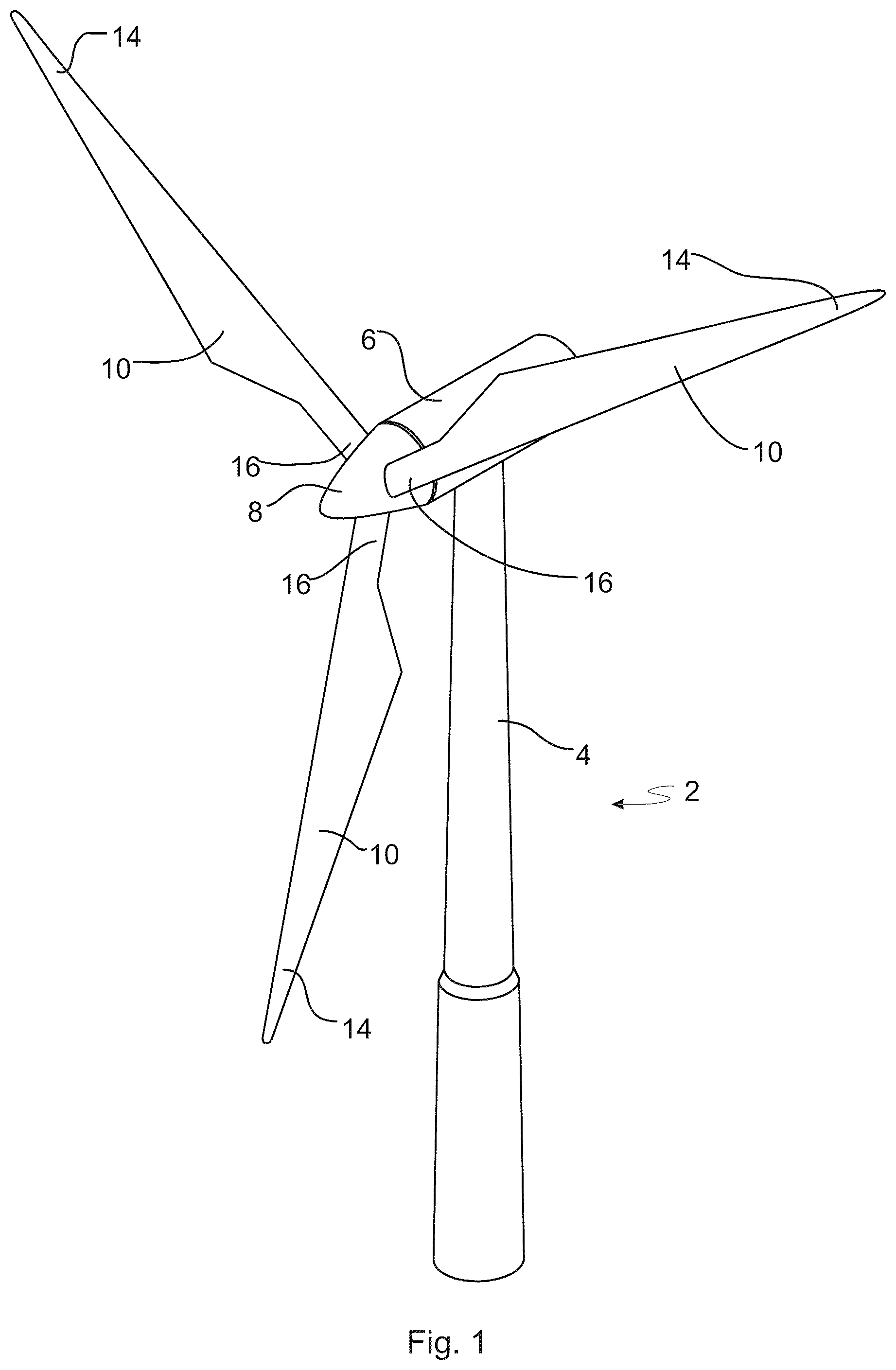 Patent US12090686 Figure 1 – Mould aligner for a wind turbine blade shell mould including a freely rotating spinner element