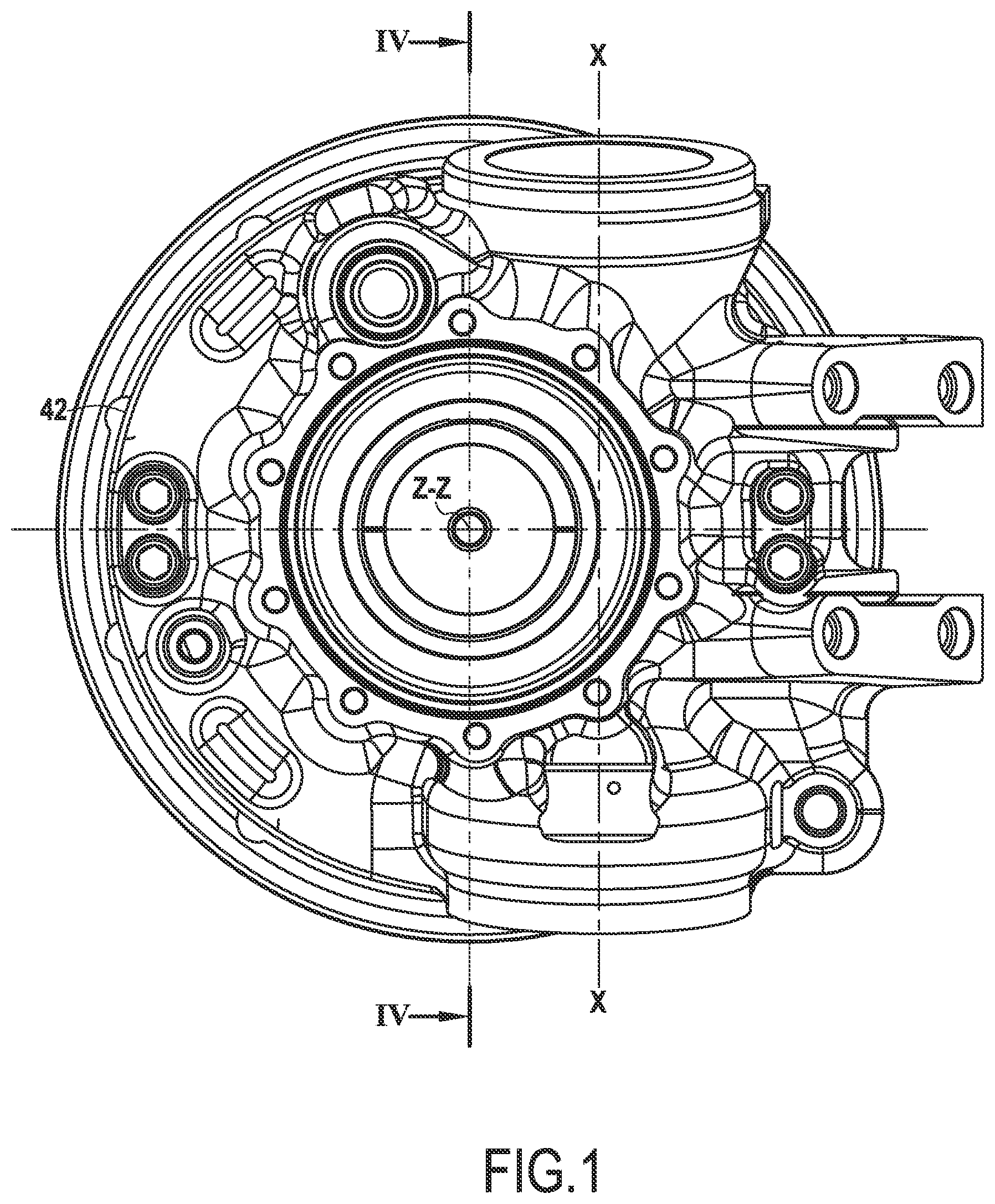 Patent US12090787 — Hydraulic motor for a vehicle steered wheel — Figure 1