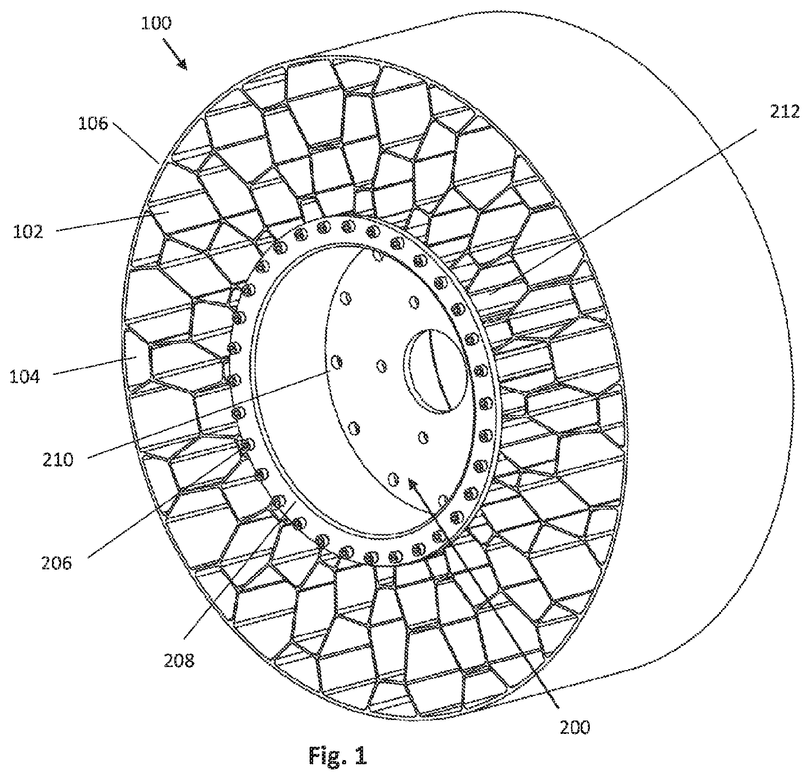 Patent US12090802 — Reusable rim for non-pneumatic tires — Figure 1
