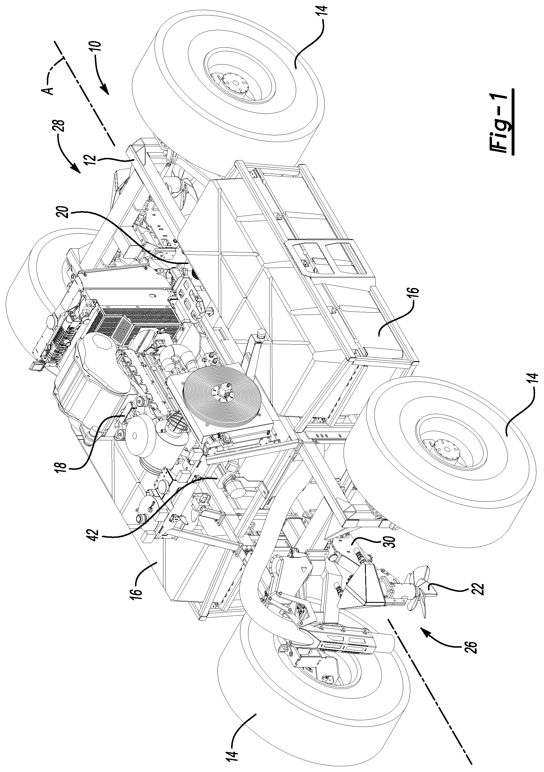 Patent US12090803 — Amphibious vehicle — Figure 1