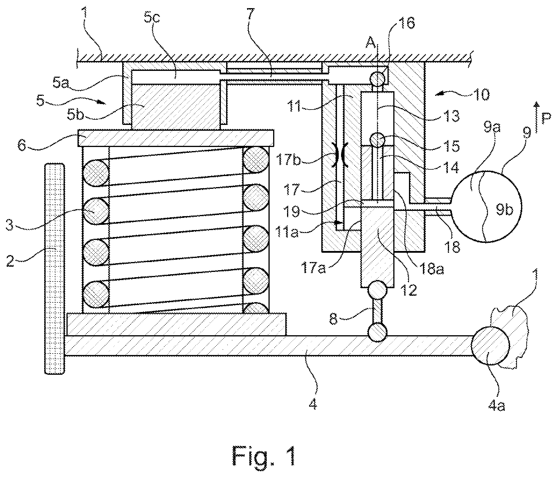 Patent US12090804 — Vehicle wheel suspension having an adjustment system for the base of a structure support spring — Figure 1