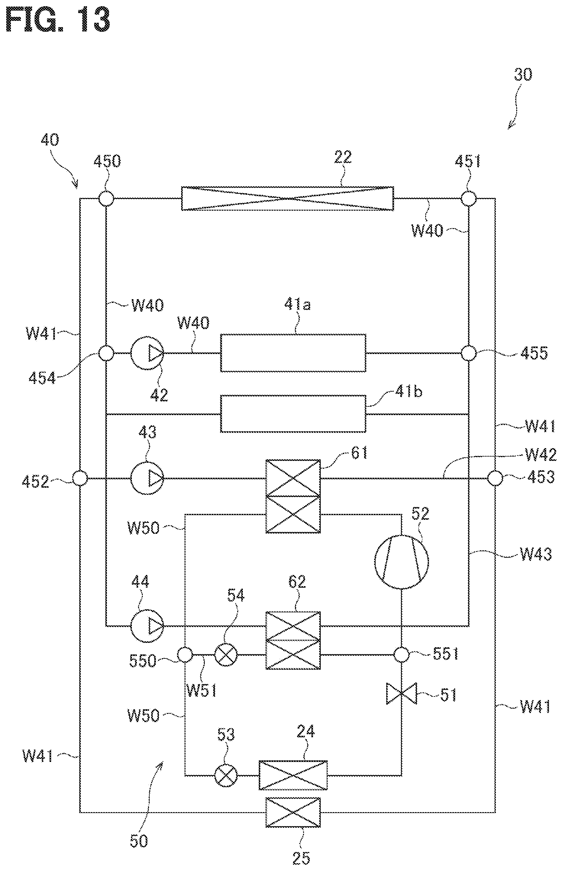 Patent US12090814 Figure 13 – Vehicle heat exchange system