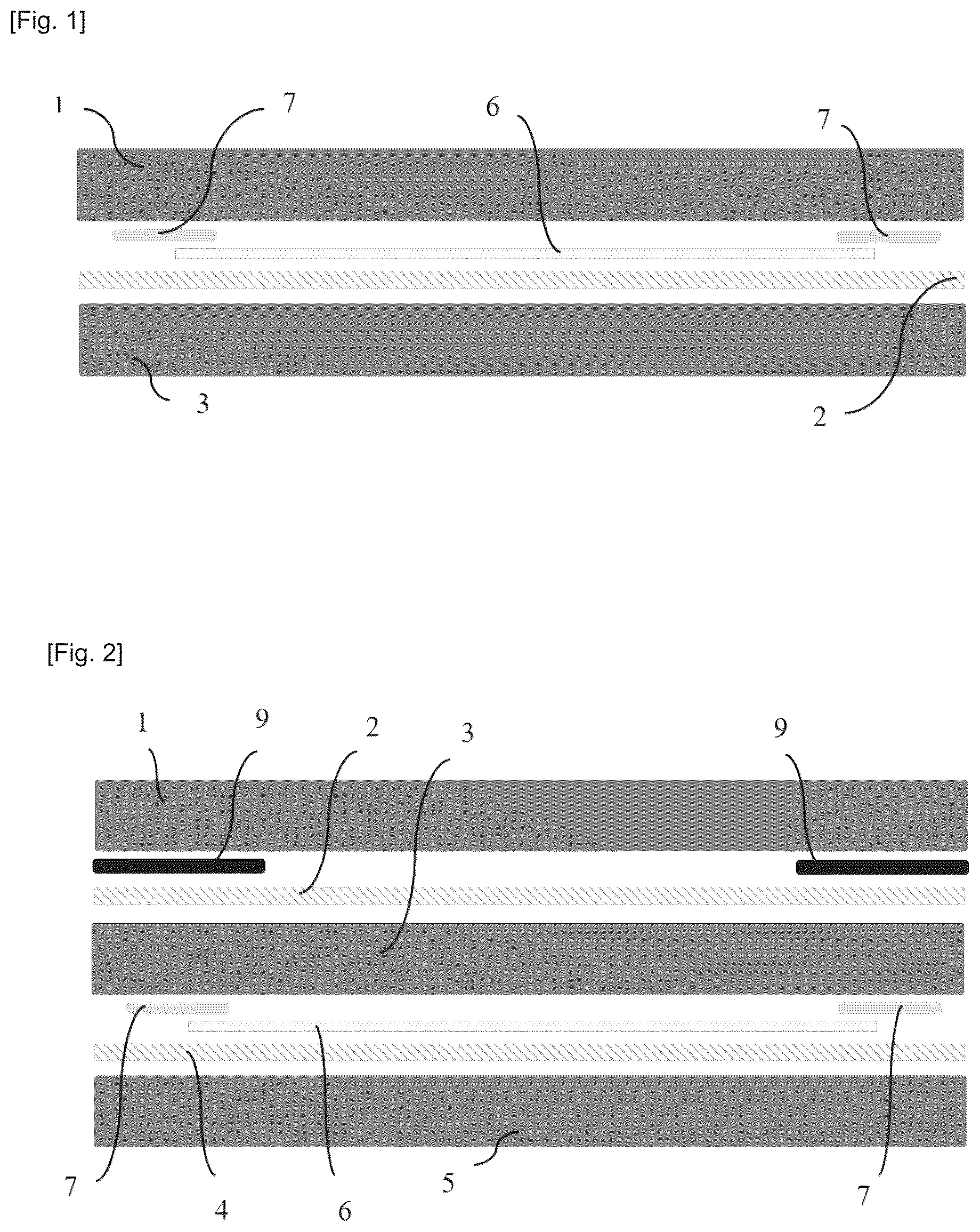 Patent US12090818 — Laminated glazing with heating layer at the same level of the laminated structure as the mask of the electric current leads of the heating layer — Figure 1