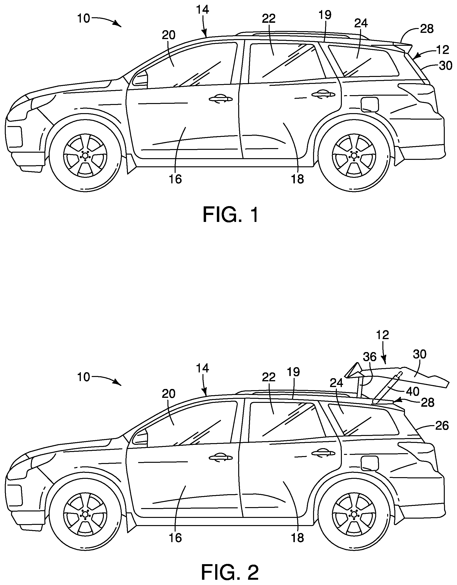 Patent US12090825 — Rear door assembly — Figure 1