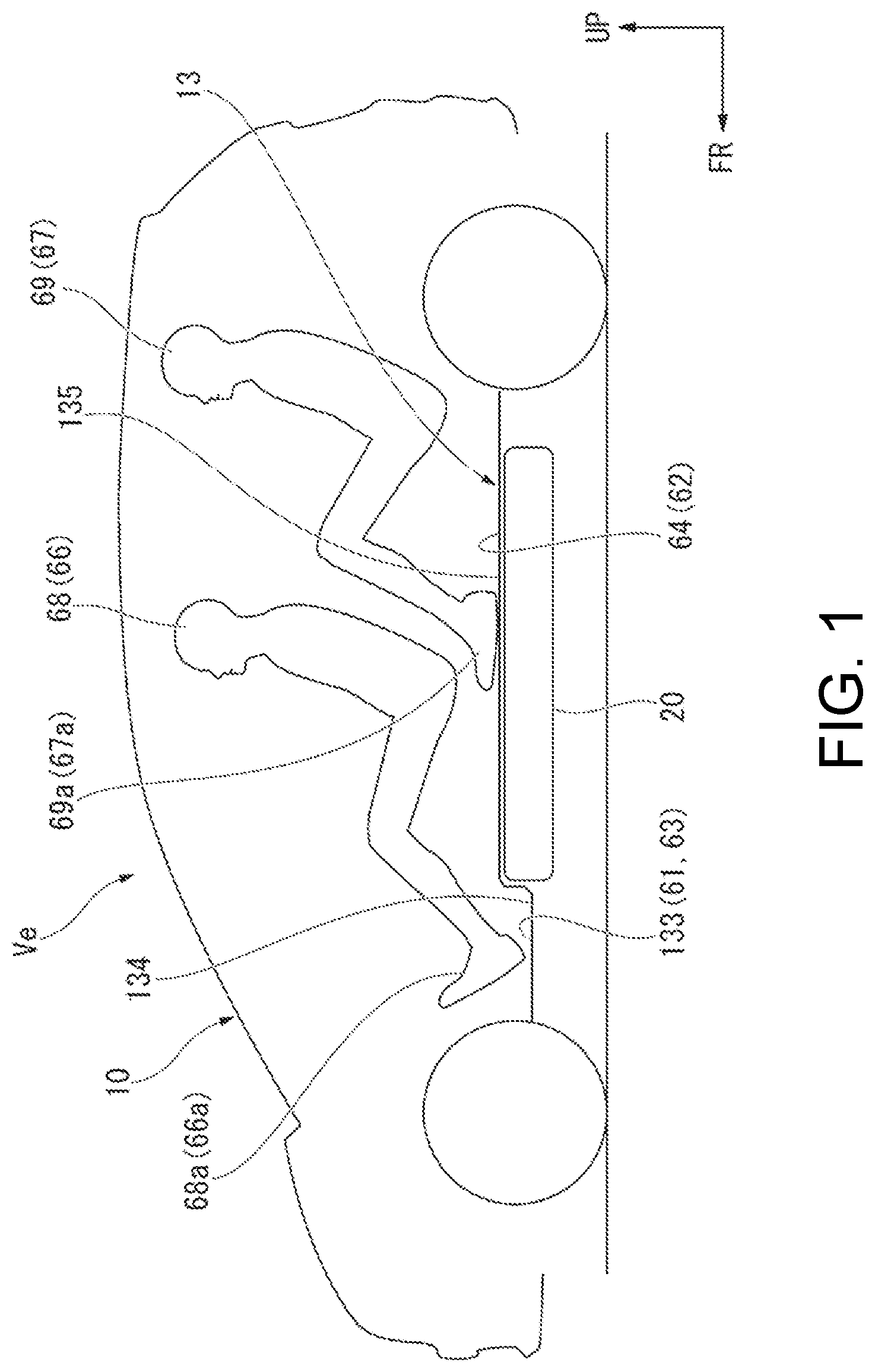 Patent US12090831 — Vehicle body lower structure — Figure 1