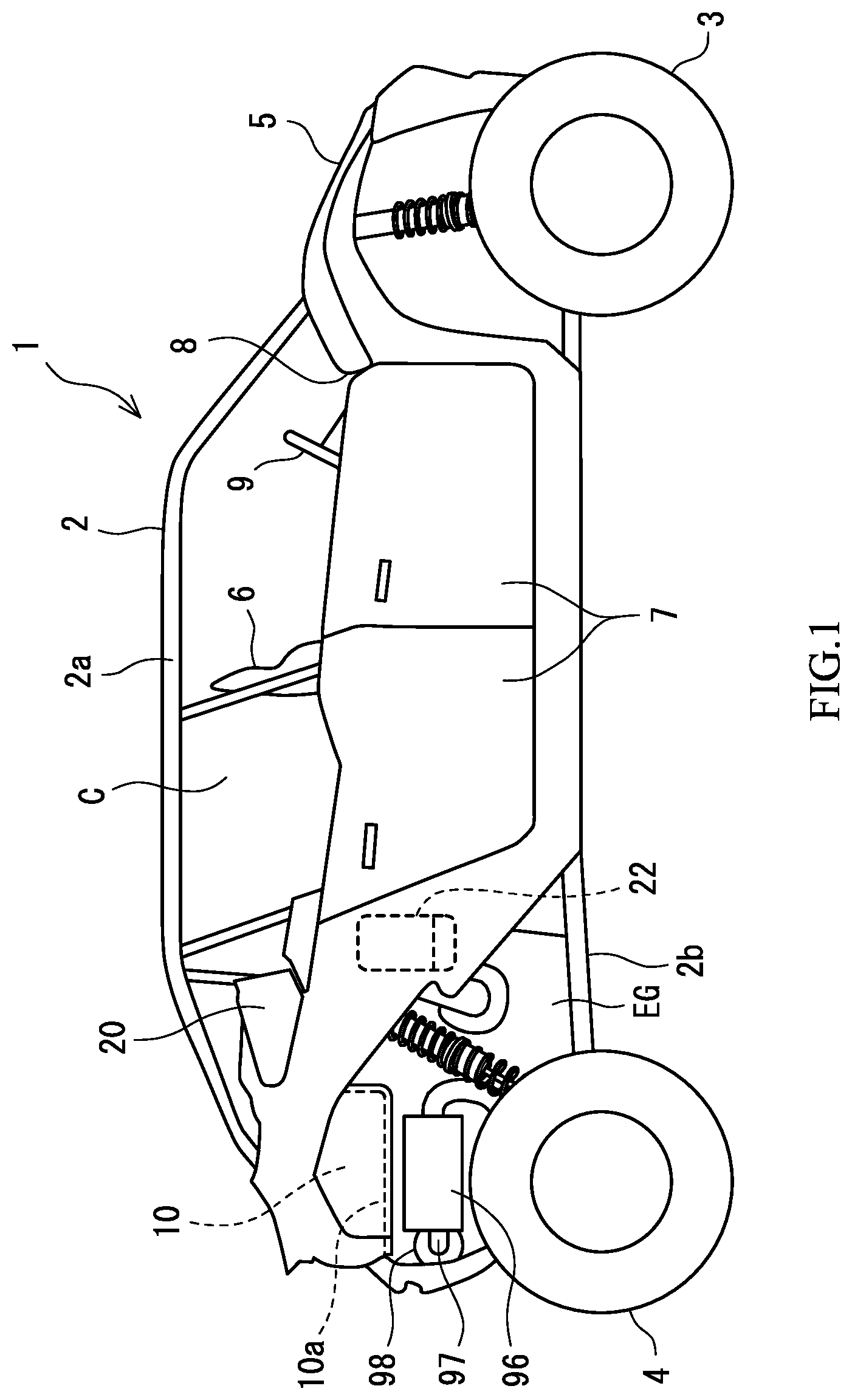 Patent US12090836 — Off-road vehicle — Figure 1