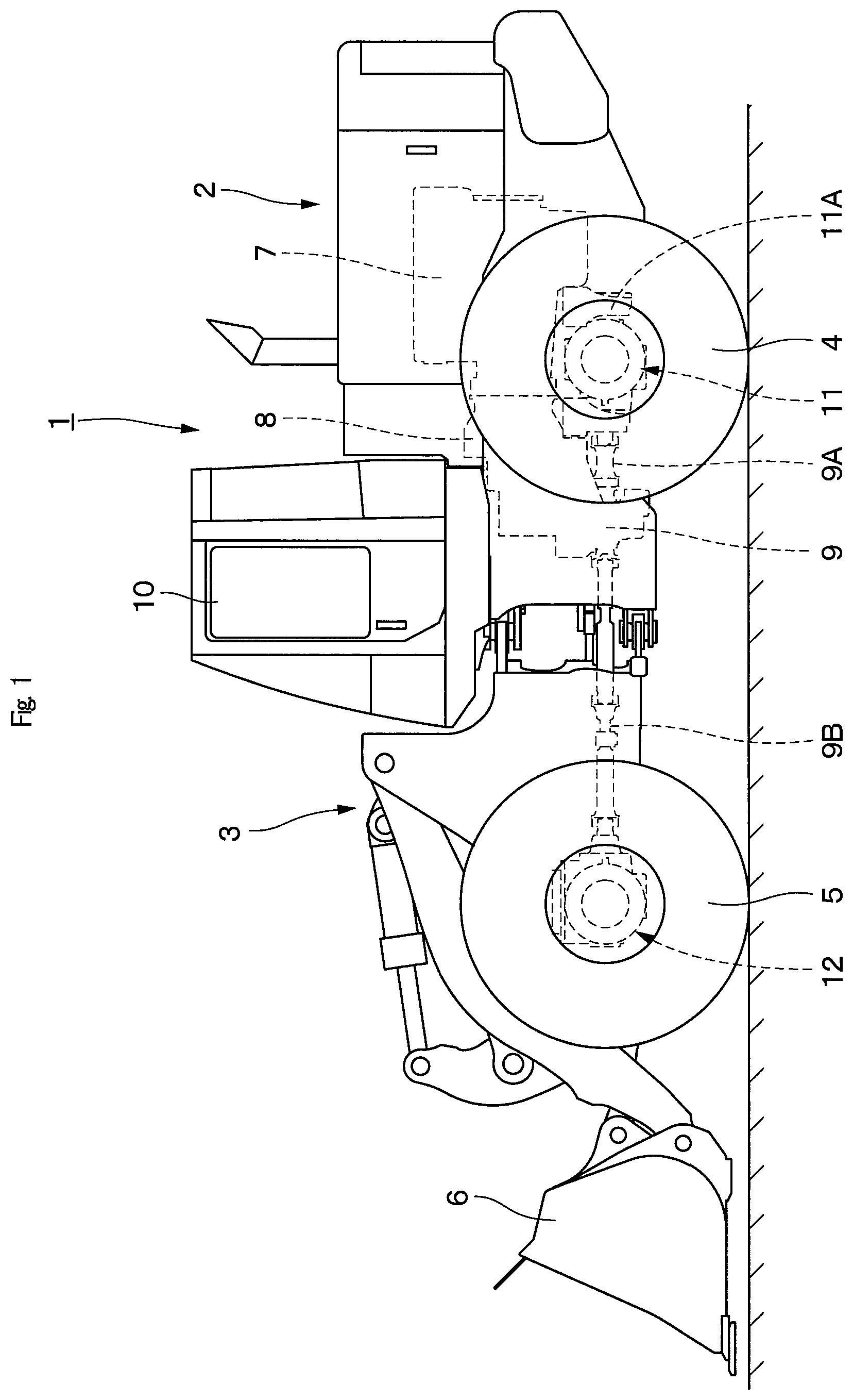 Patent US12090841 — Vehicular axle device — Figure 1
