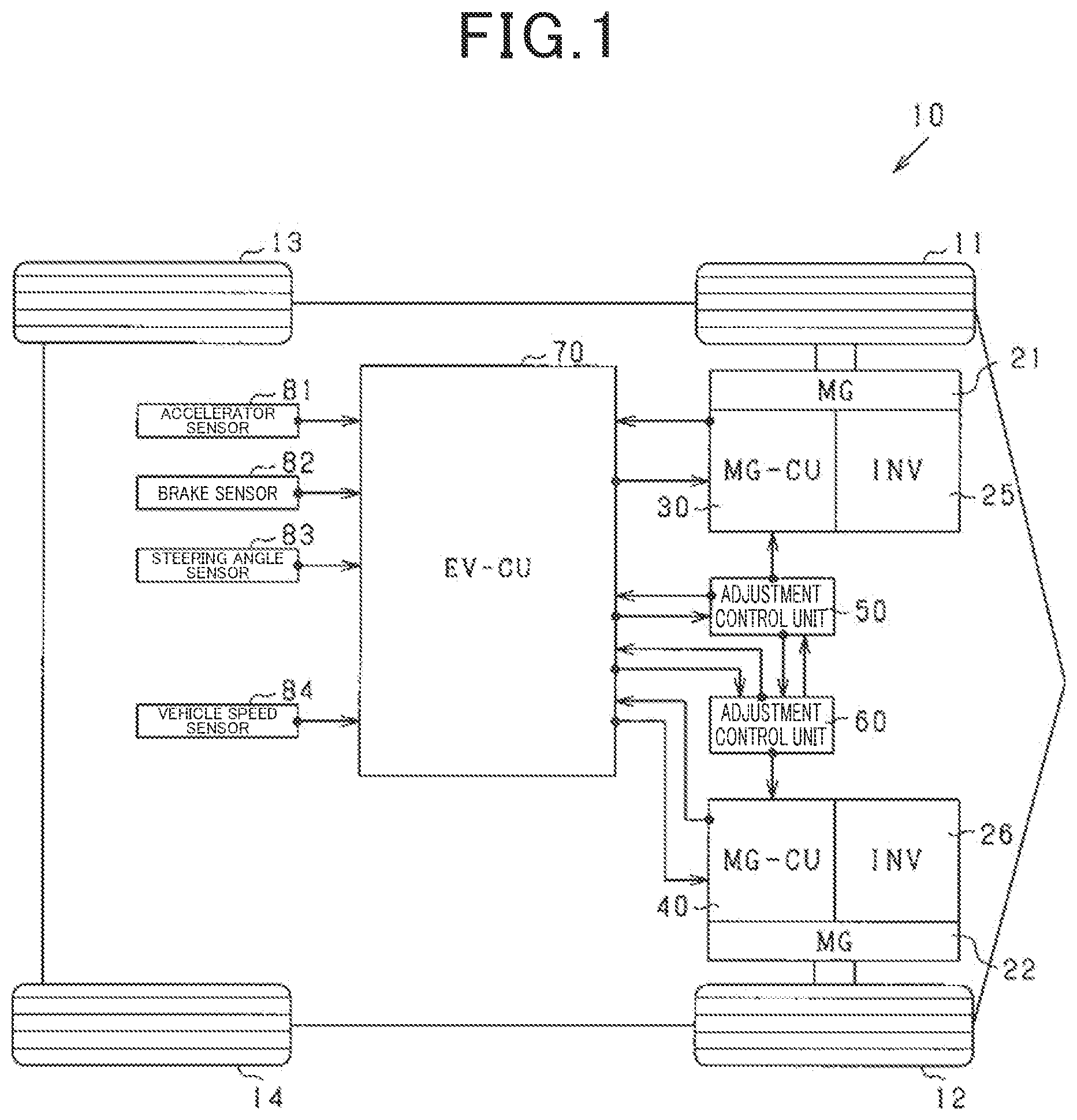 Patent US12090843 — Drive control device for vehicle — Figure 1