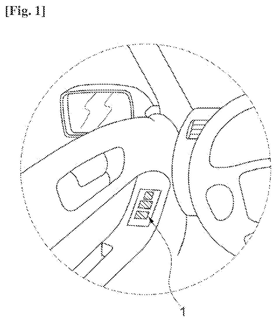 Patent US12090848 — Interface for controlling at least one function of a unit of a motor vehicle — Figure 1