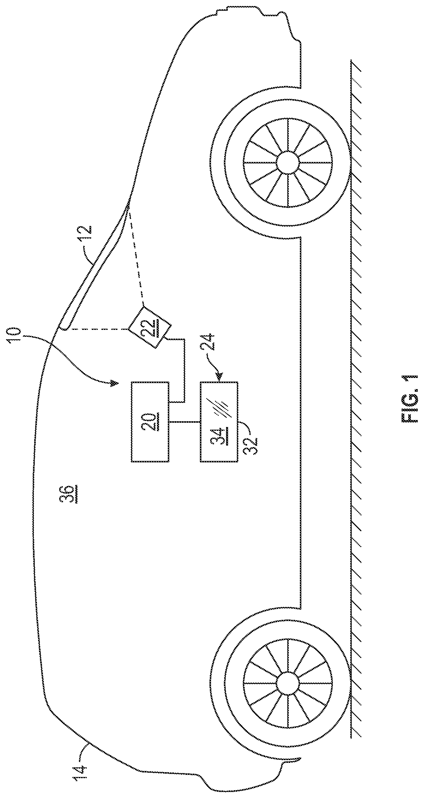 Patent US12090850 — Head-up display with adaptive color palette — Figure 1