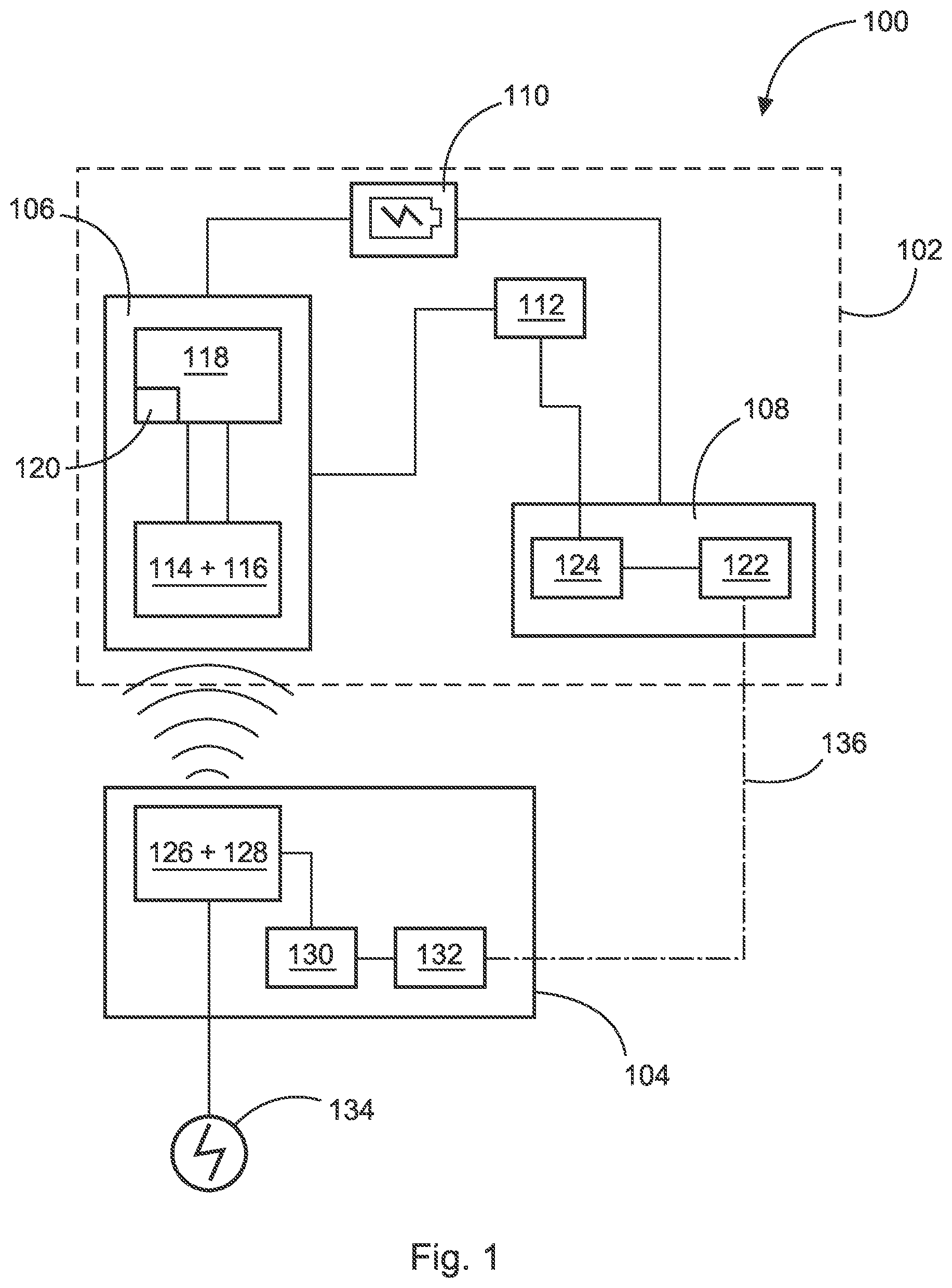 Patent US12090867 — System and method for wireless charging of an electric vehicle — Figure 1