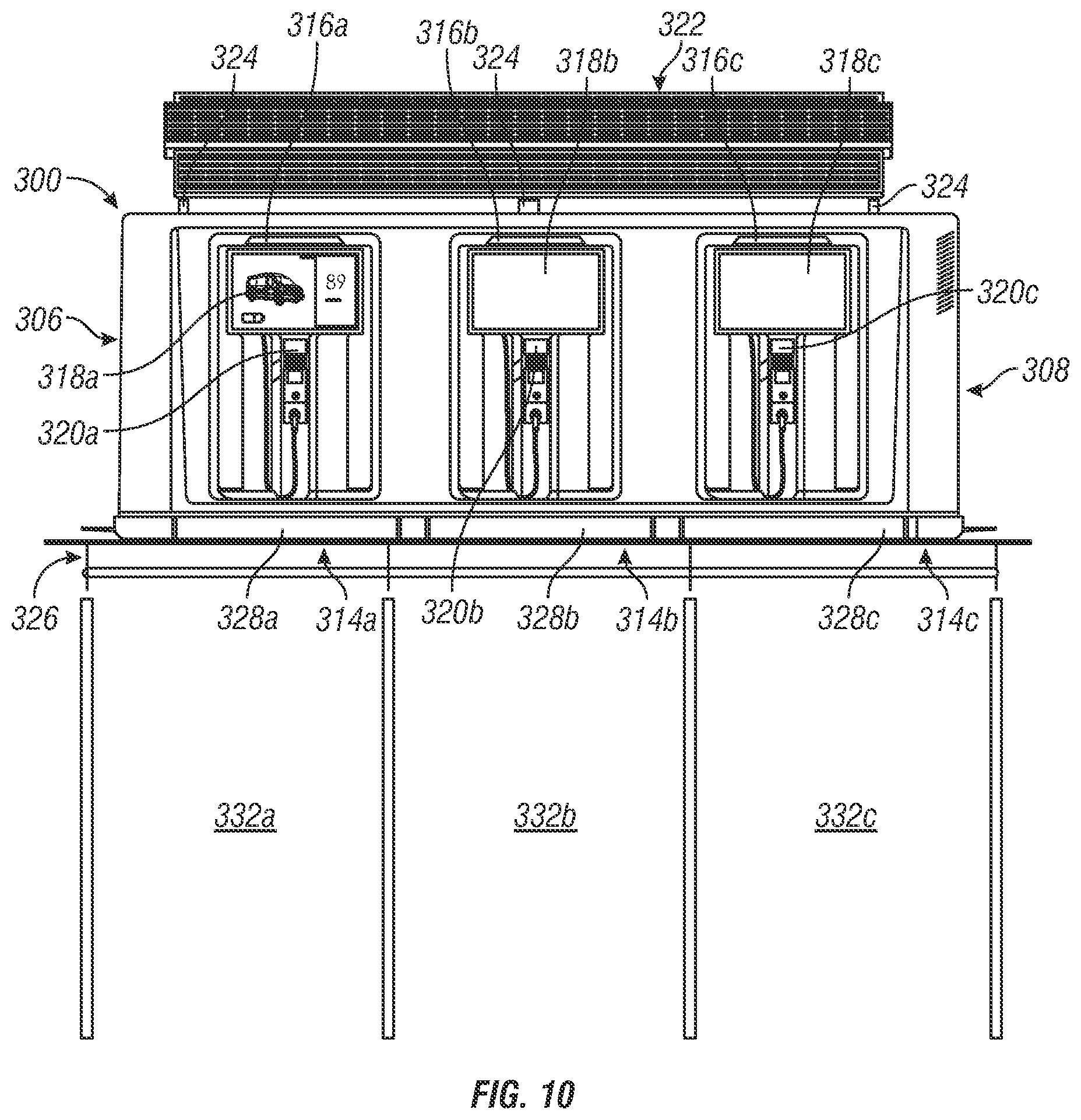 Patent US12090876 Figure 8 – Mobile EV charging station