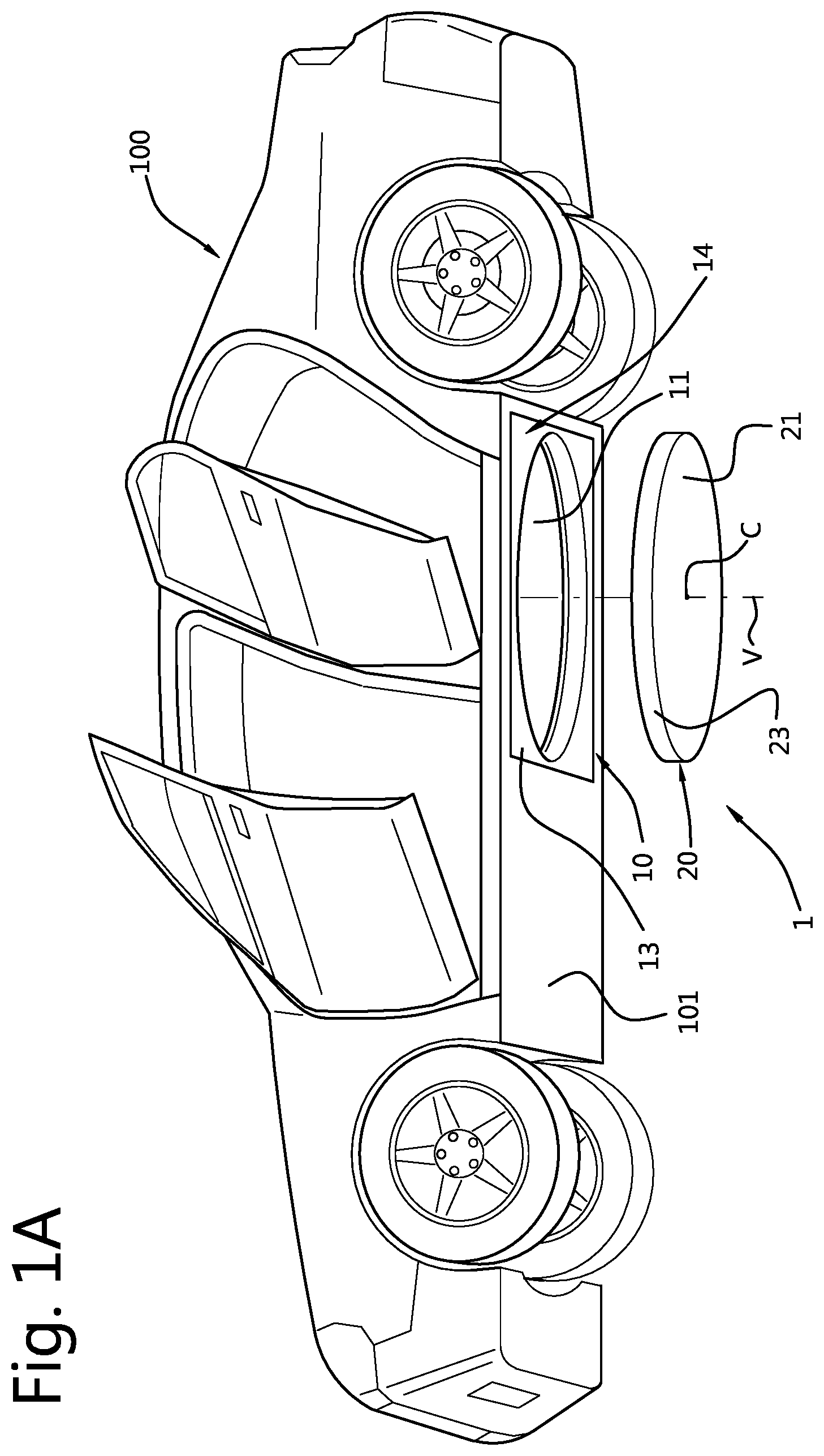 Patent US12090884 — Battery exchange system and method — Figure 1